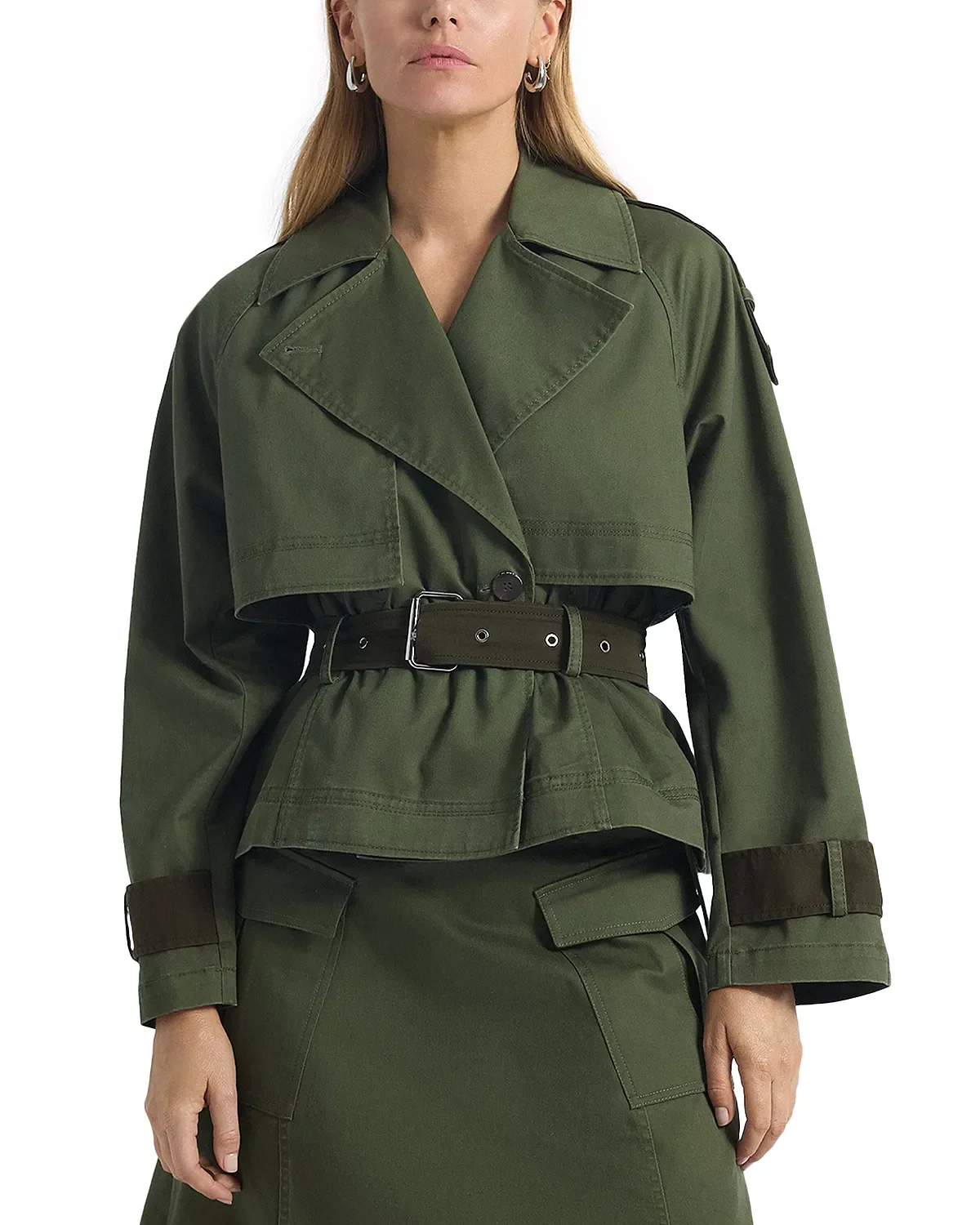 Ines Cropped Trench Jacket - 1