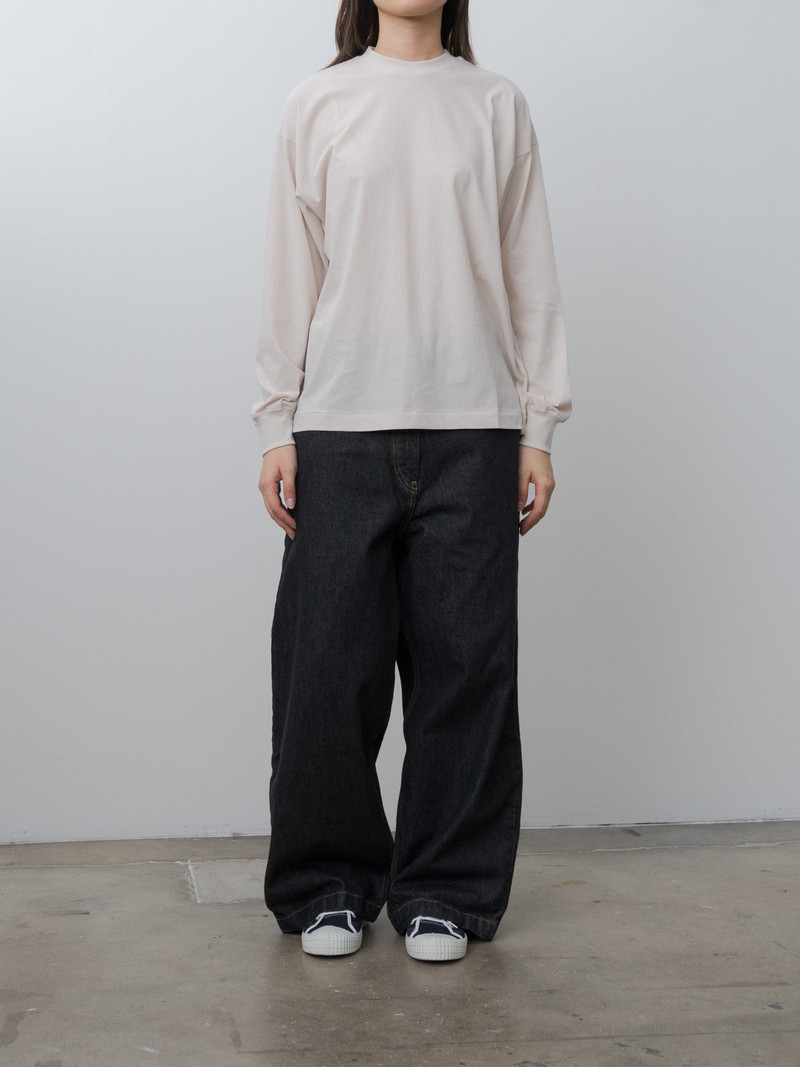 ATON Fresca Nubuck Longsleeve T–Shirt - Warm White outlook