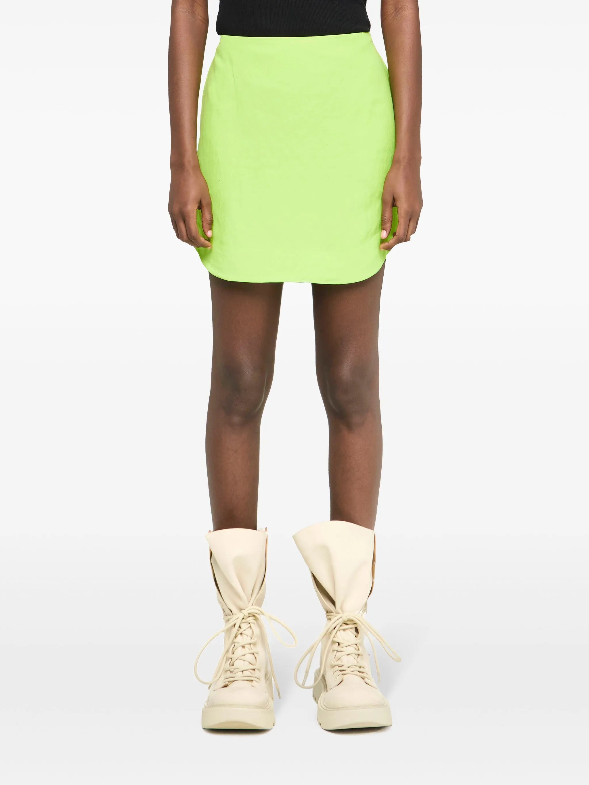 curved-hem mini skirt - 3