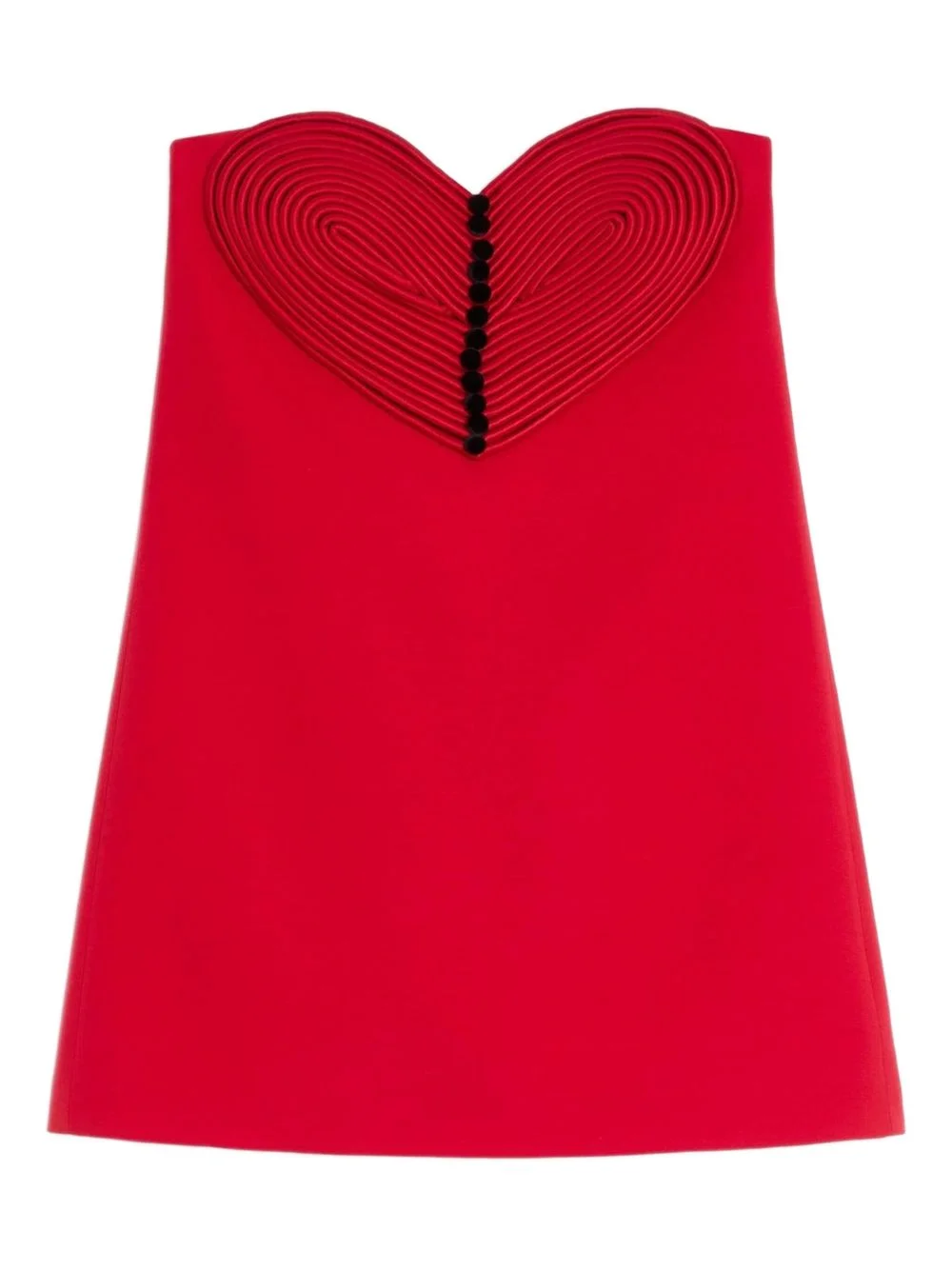 embroidered heart short dress - 1