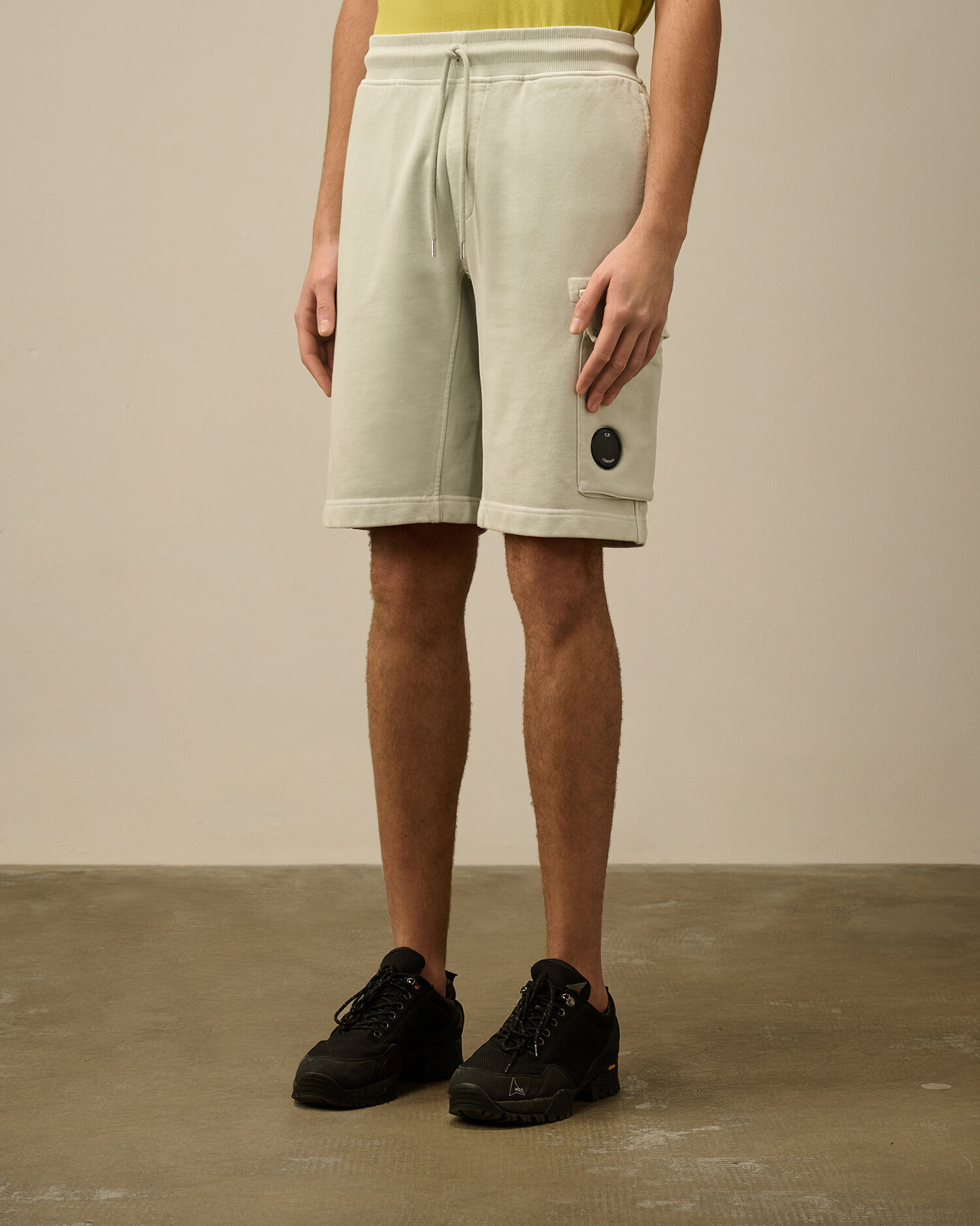 Cotton Diagonal Fleece Cargo Shorts - 3