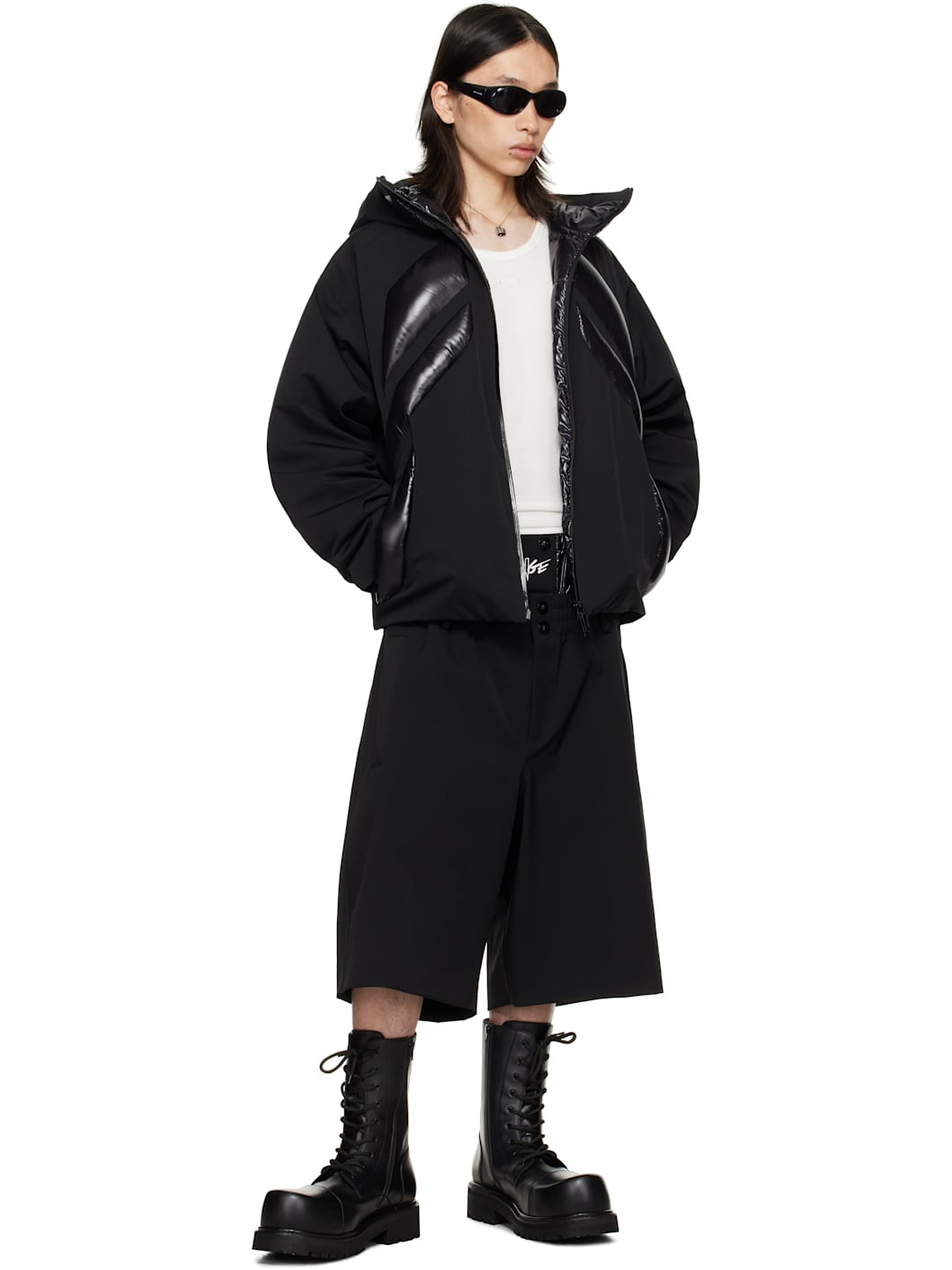 Moncler x A$AP Rocky Black Logo Patch Shorts - 4