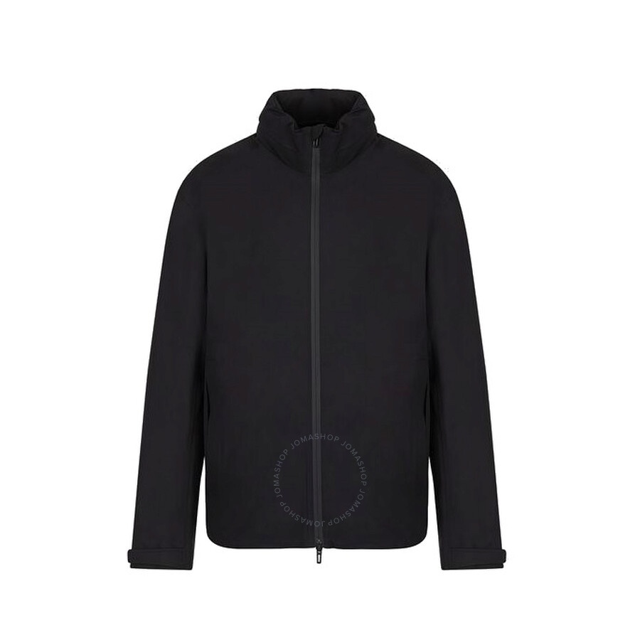 Emporio Armani Black Water-repellent Travel Windbreaker Jacket - 6