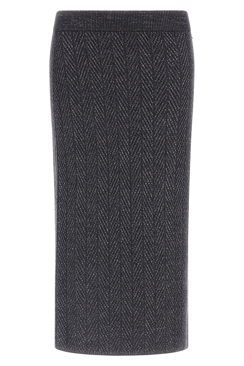Shiny Herringbone Skirt 1