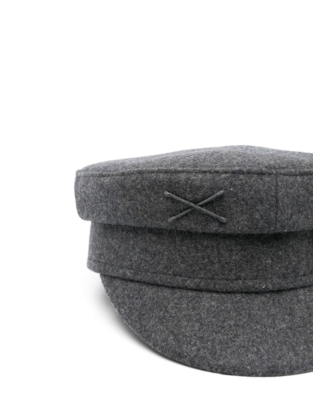 monogram-embroidered baker boy cap - 2