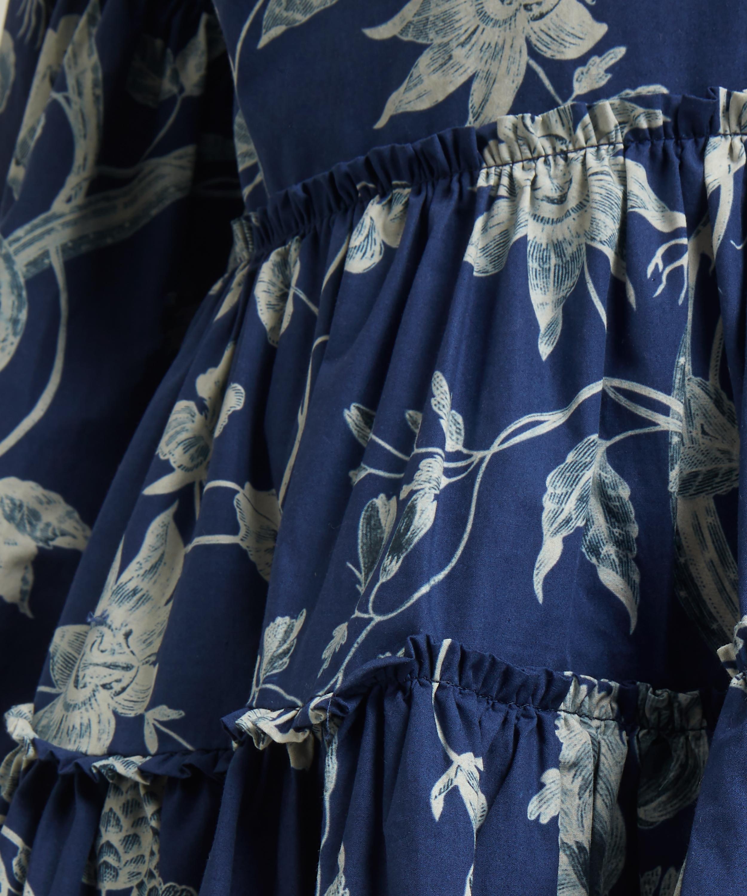 Ophelia Vine Long Sleeve Tiered Mini-Dress - 5