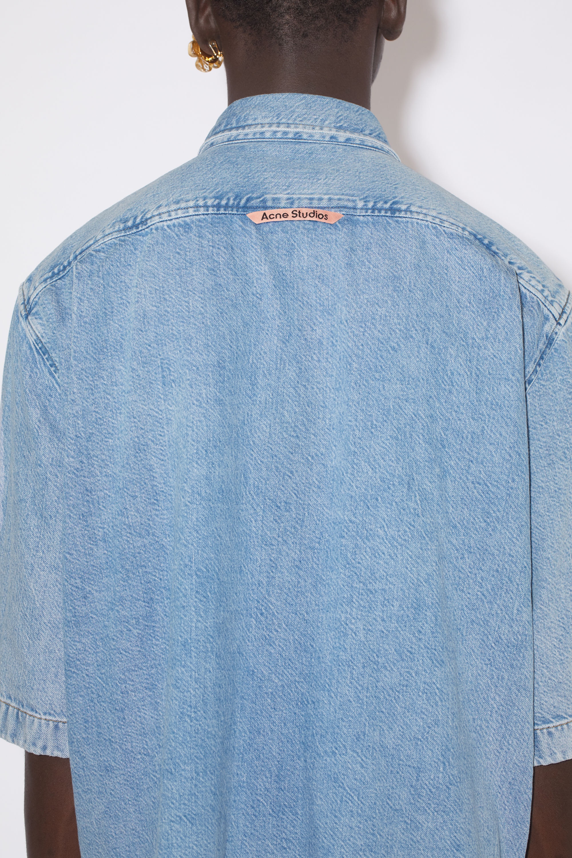 Denim button-up shirt - Indigo blue - 5