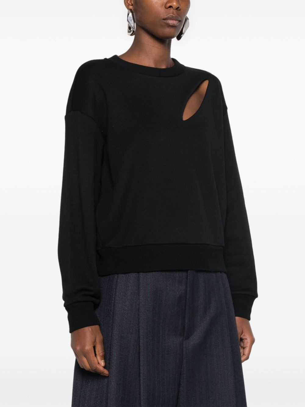 logo-embroidered sweatshirt - 3