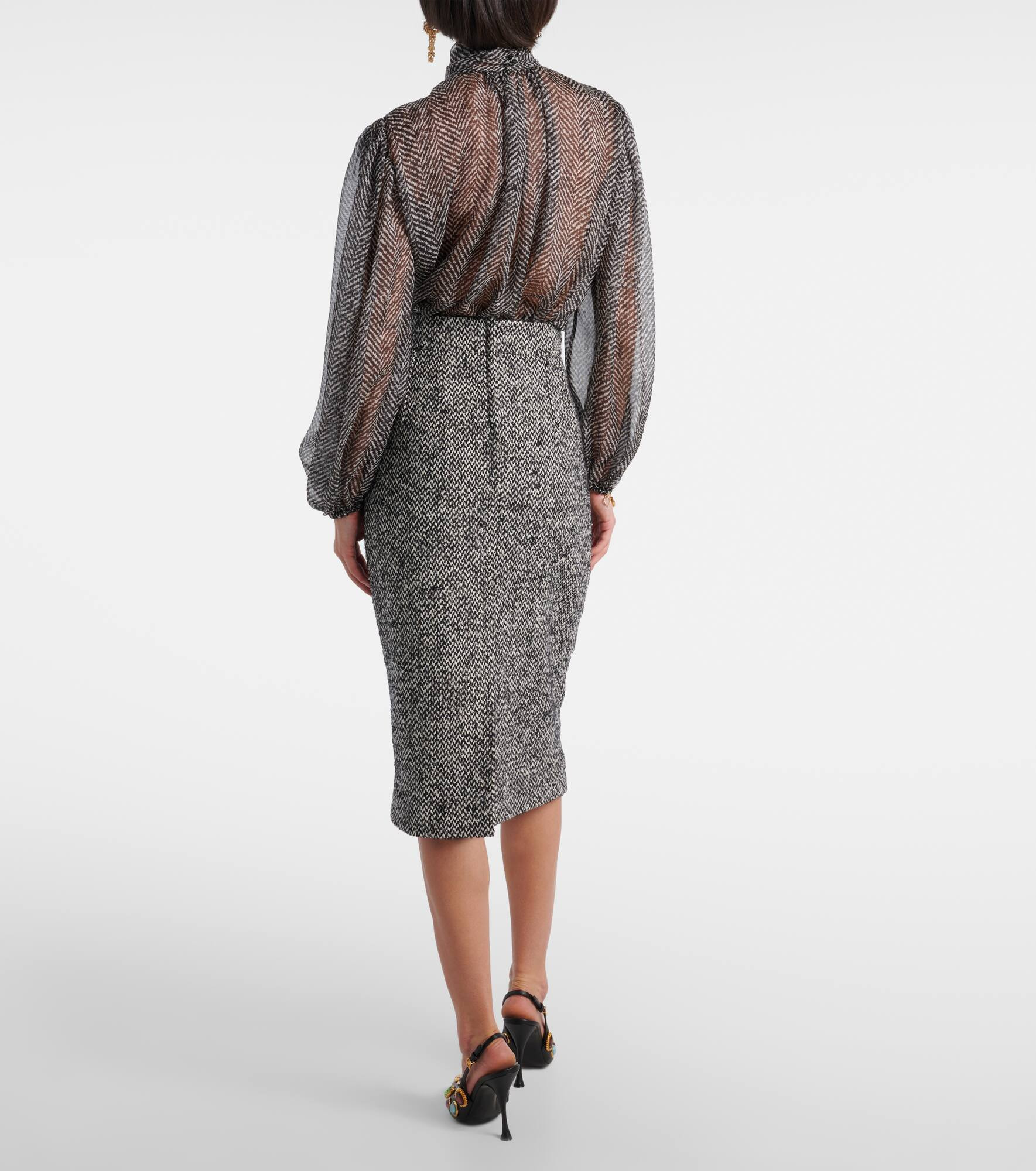 High-rise pencil skirt - 3