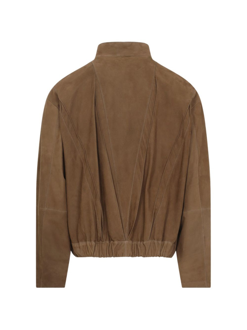 GIORGIO ARMANI leather panelled jacket outlook