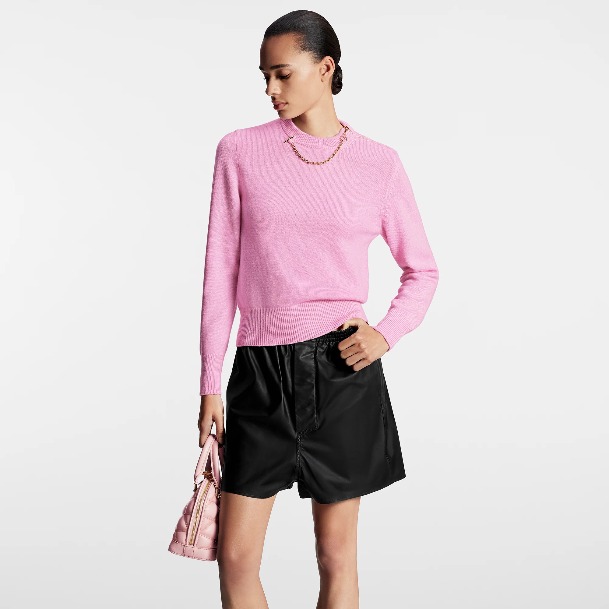 Chain Detail Cashmere Sweater - 5