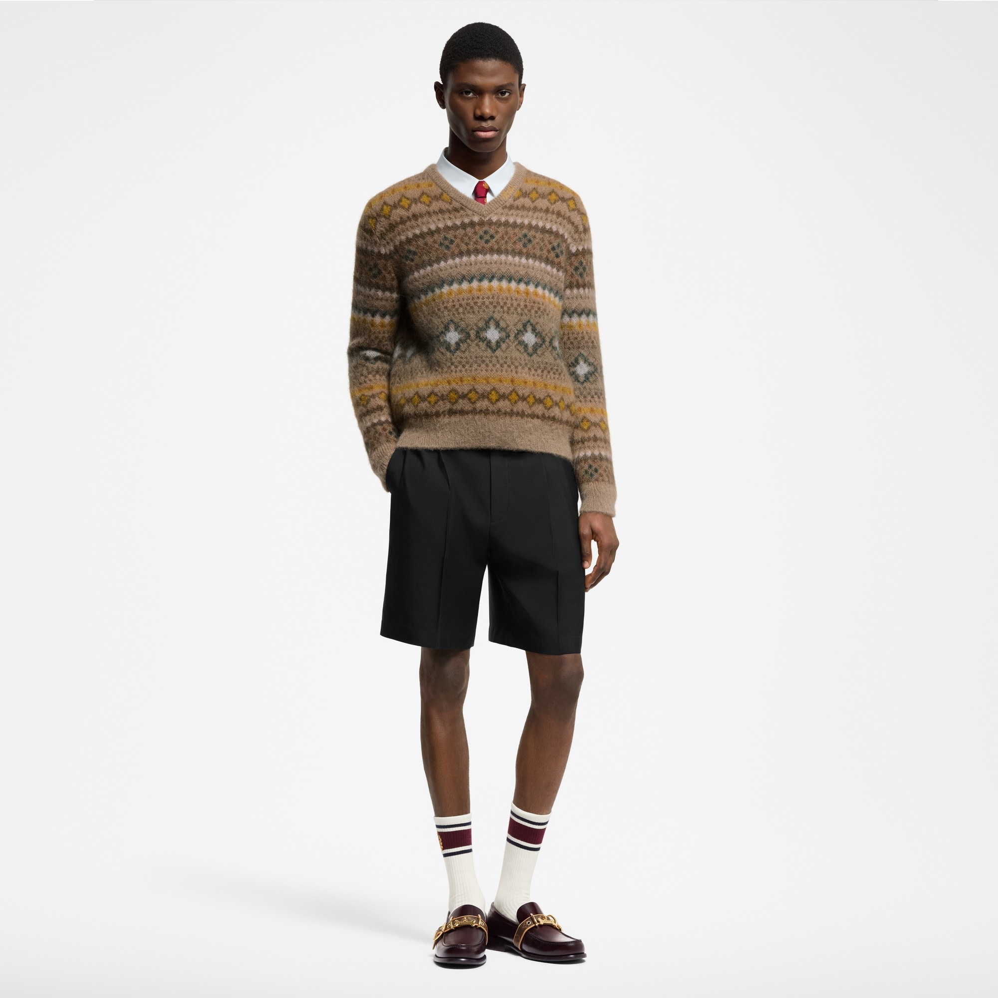 Mohair Blend Fair Isle Pullover - 4