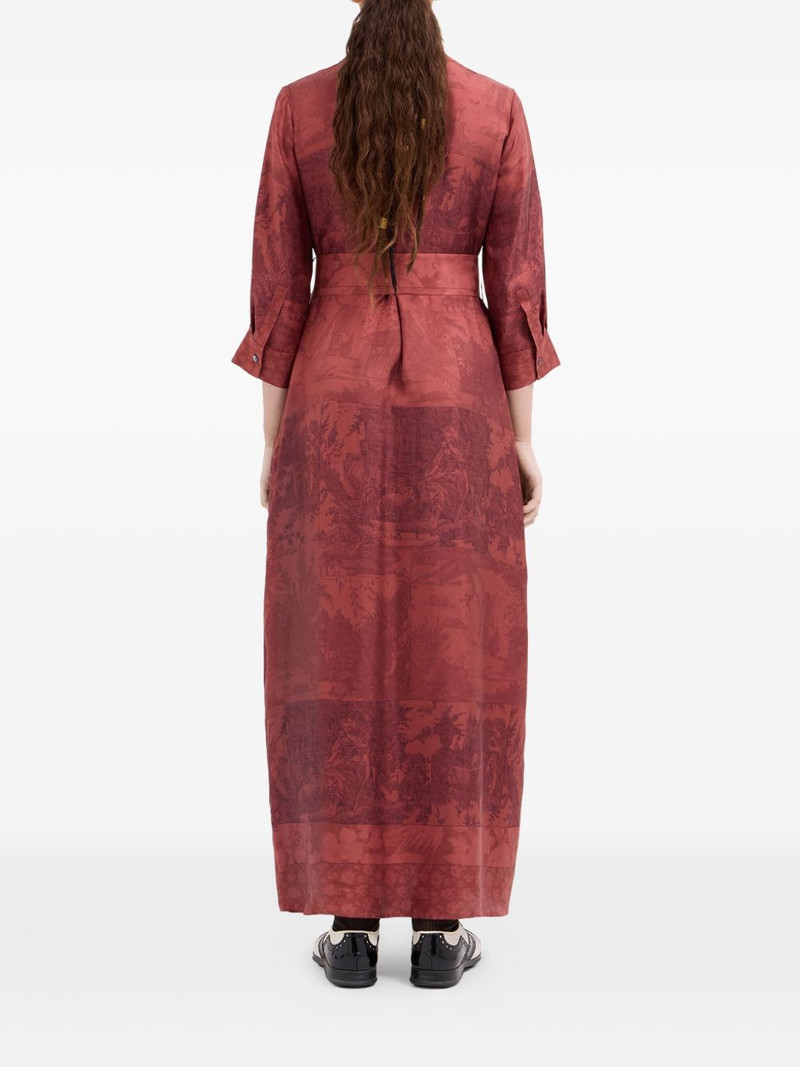 printed belted dress 3