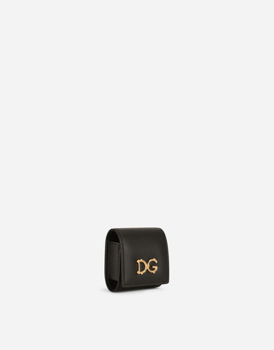 Dolce & Gabbana Calfskin airpods case with baroque DG logo outlook
