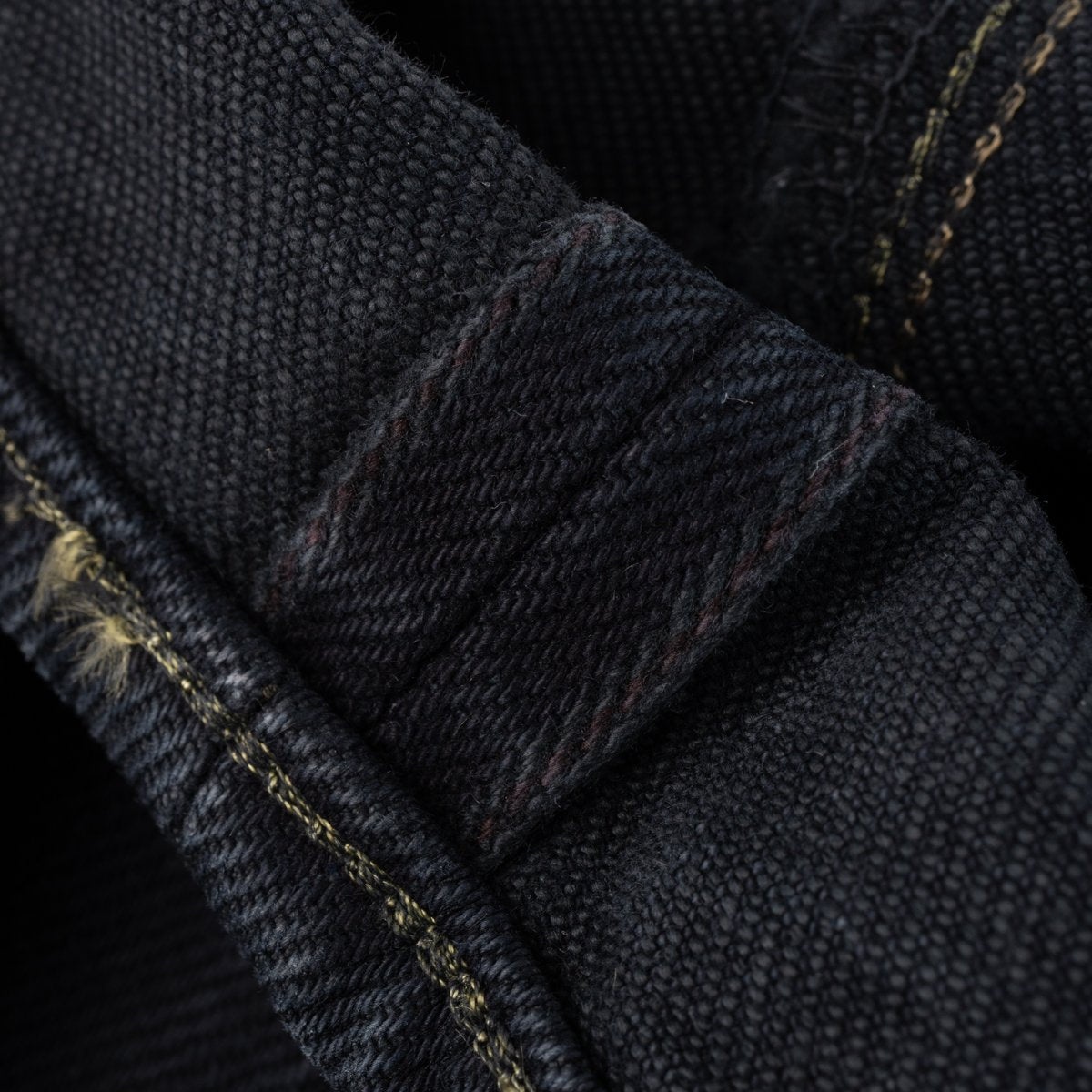 IH-777S-21OD 21oz Selvedge Denim Slim Tapered Indigo Overdyed Black - 7
