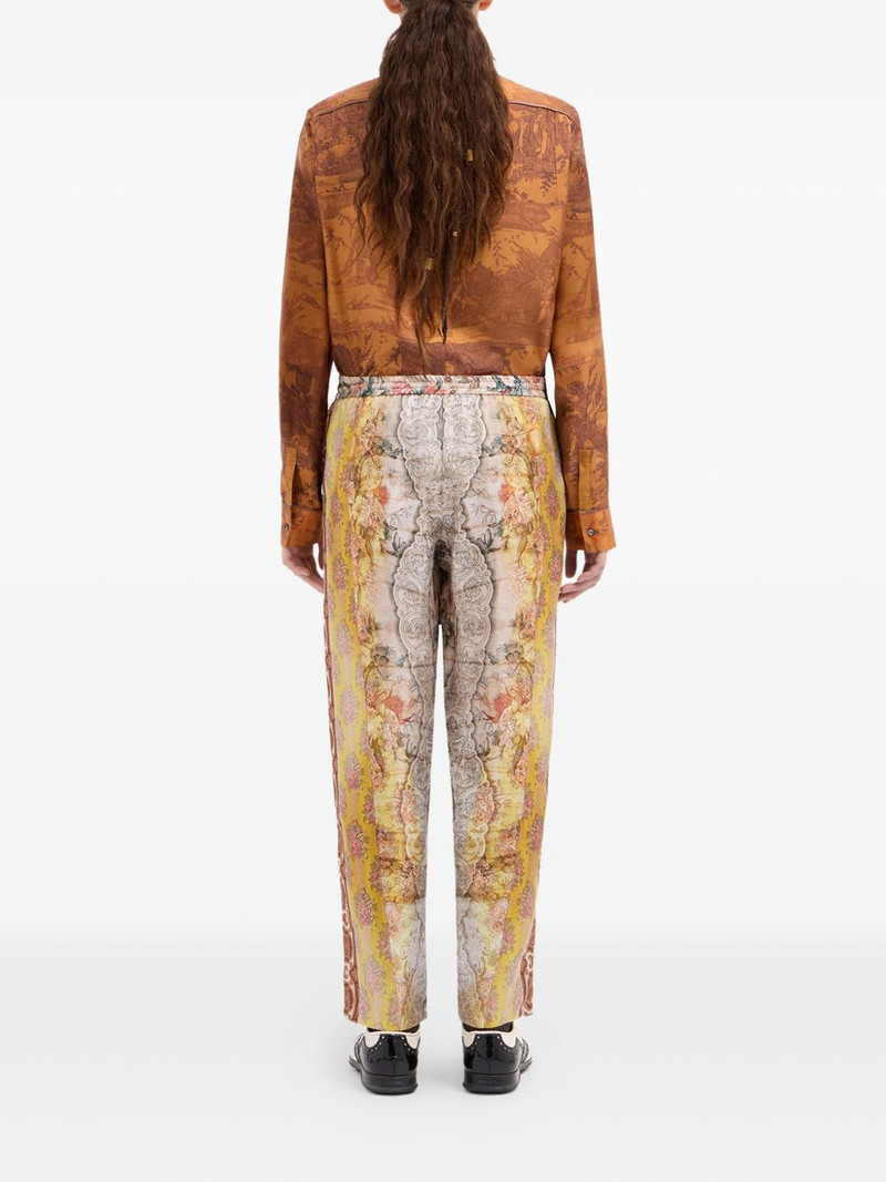 floral-print drawstring-waist trousers 3