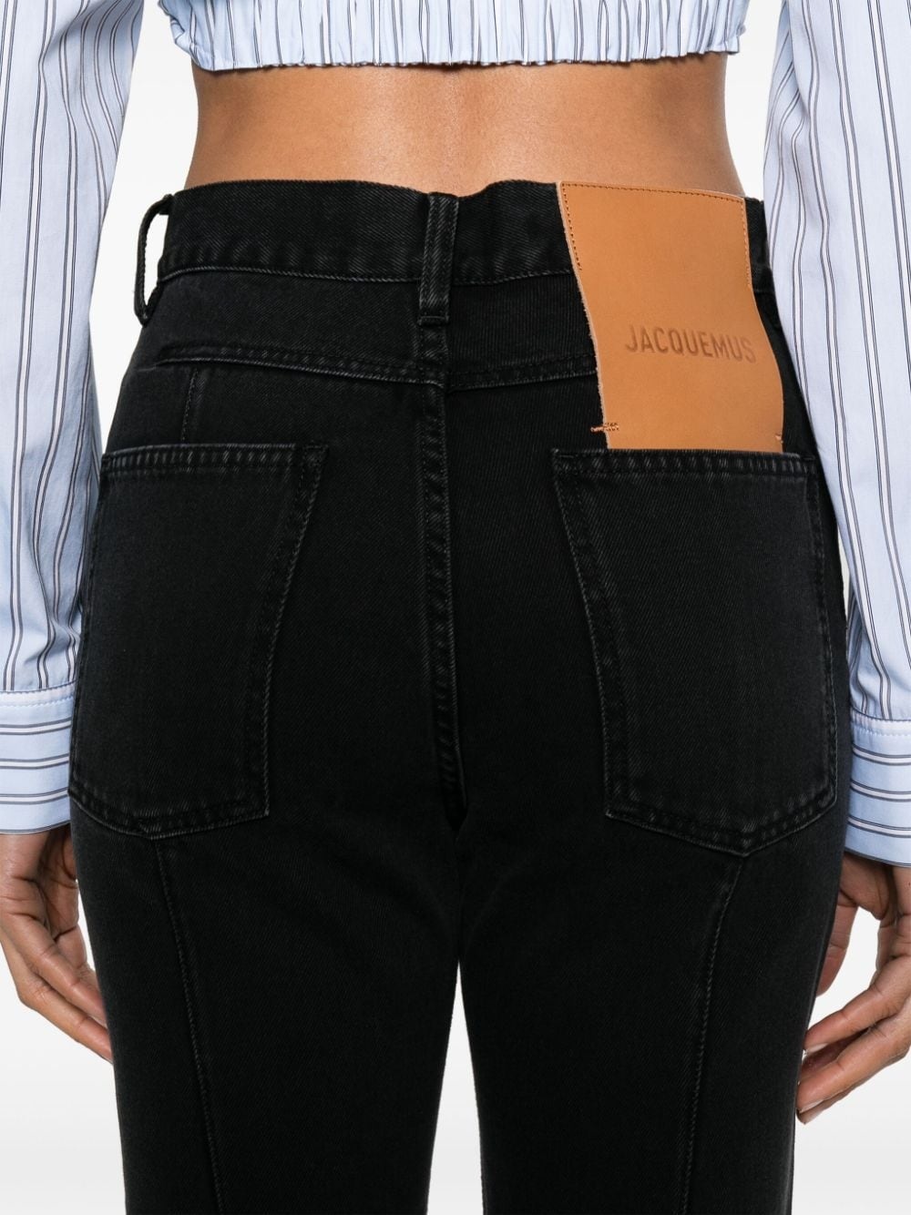 Le de-NÃ®mes court high-rise flared jeans - 5