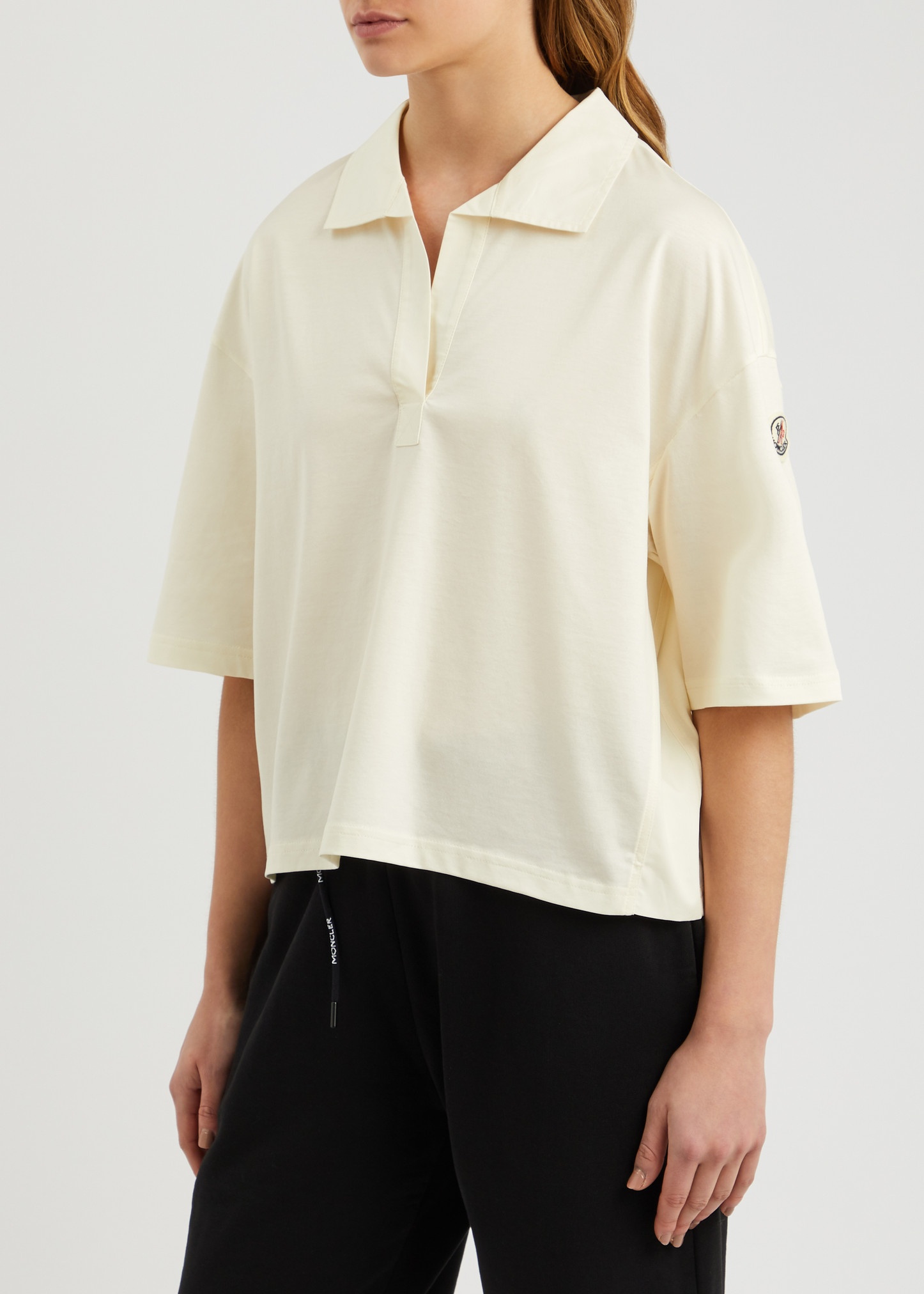 Panelled cotton polo shirt - 2