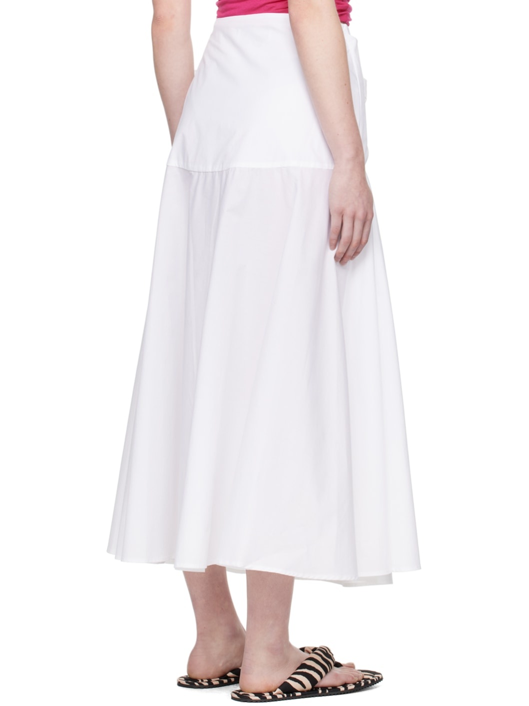 White Bow Maxi Skirt - 3