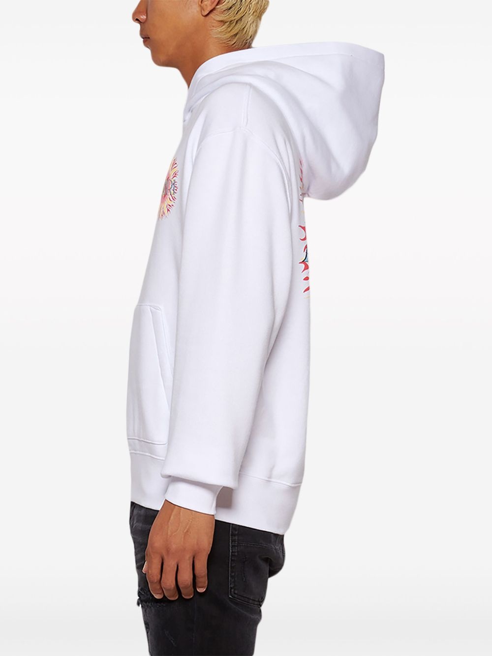 【AMIRI】SUN ロゴ パーカー ホワイト AMIRI logo-print cotton hoodie | REVERSIBLE