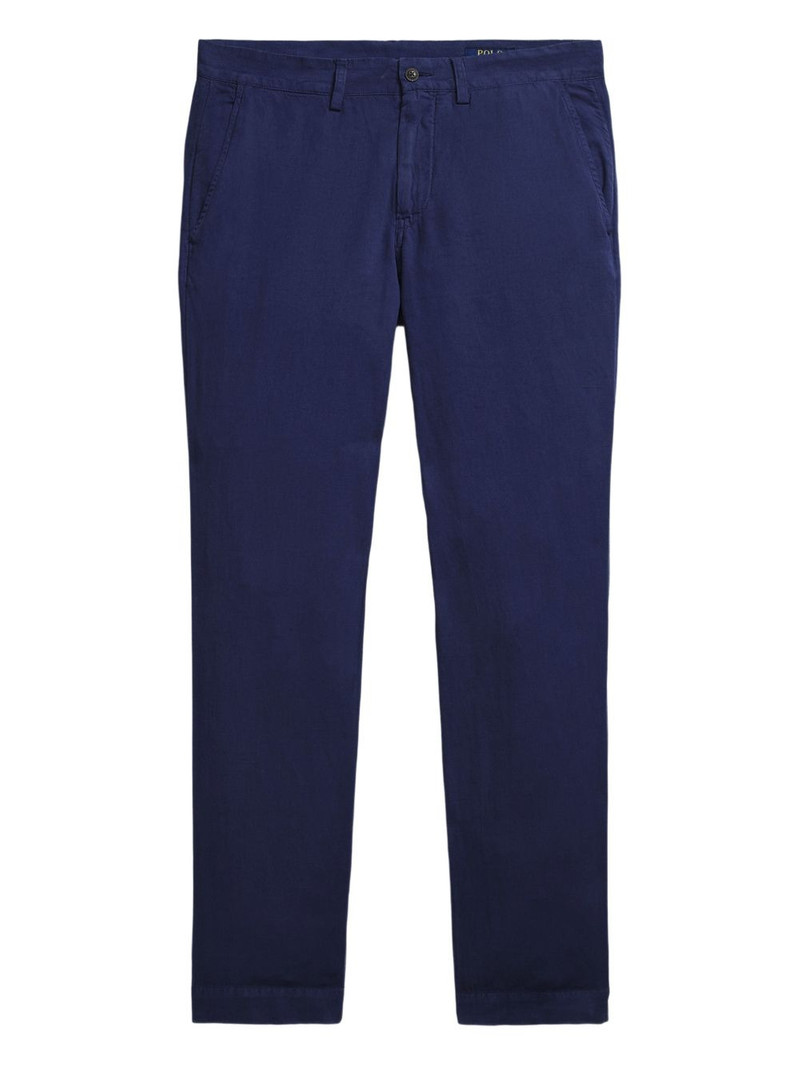flat-front trousers 1