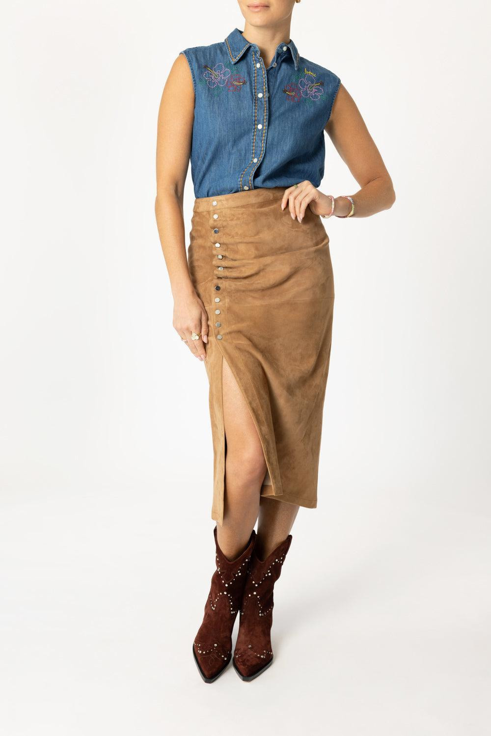 Sleeveless Embroidered Top - 2