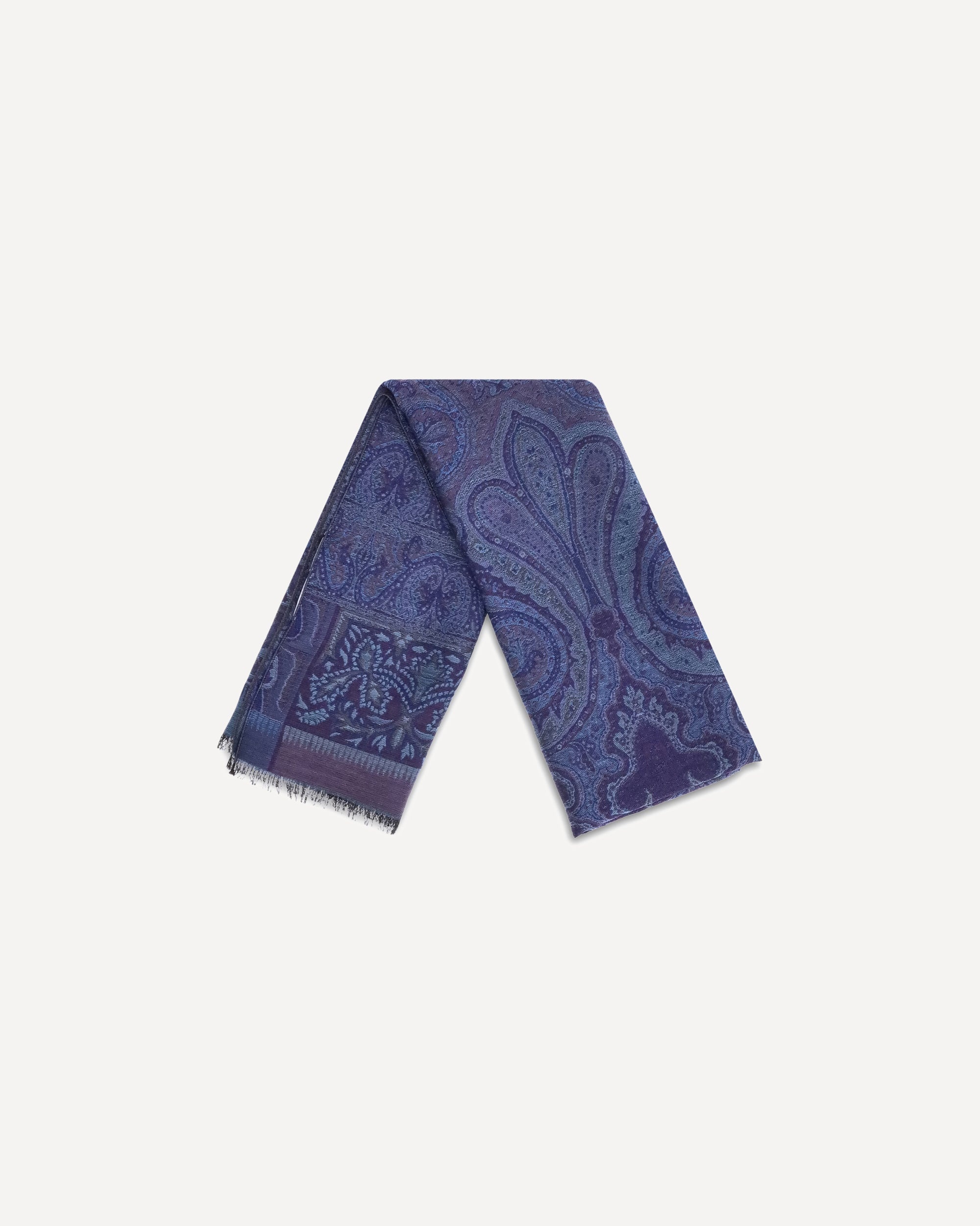 jacquard wool and silk Scarf - 2