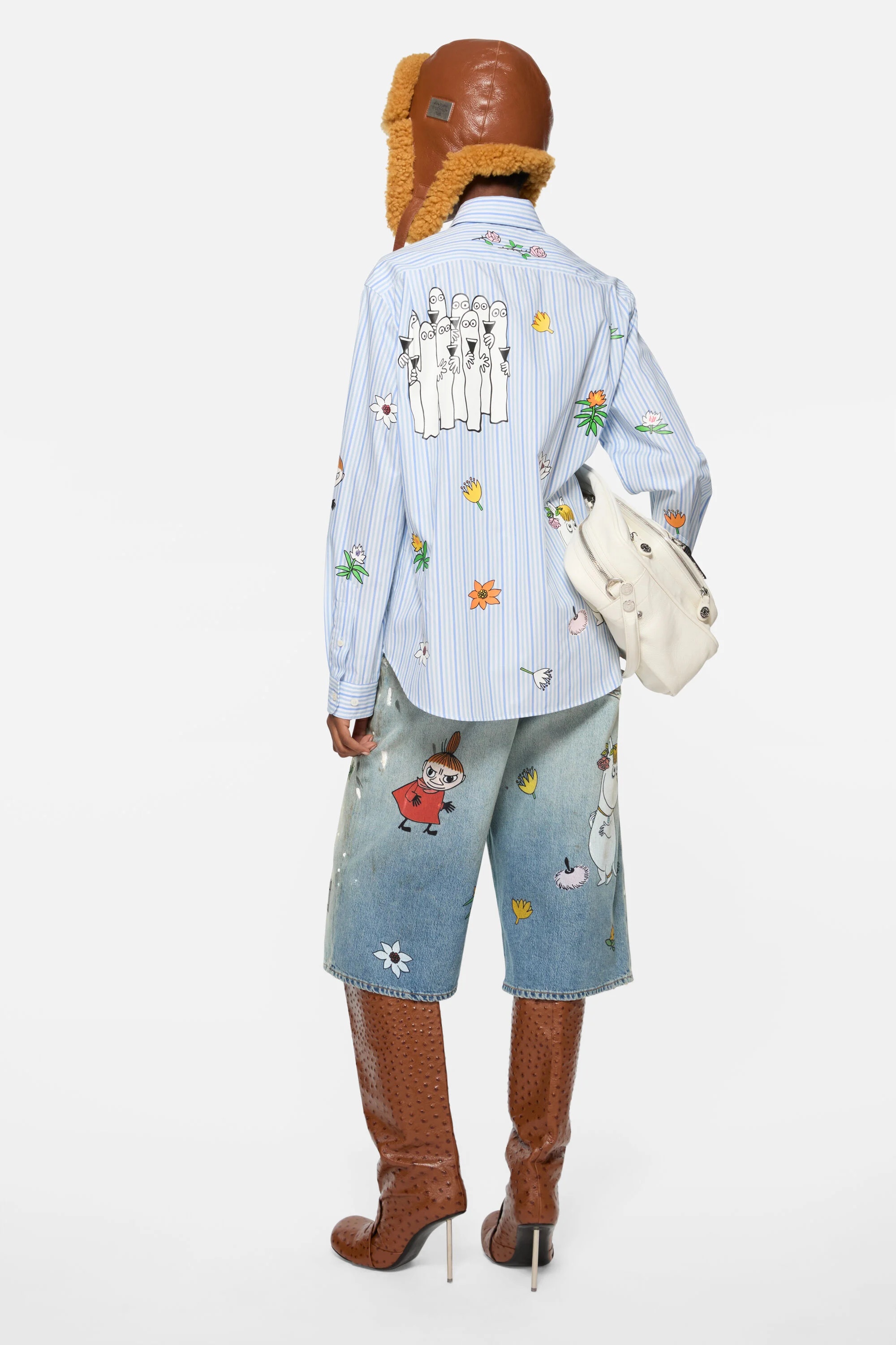 Denim shorts - Loose fit Acne Studios x Moomin - Light blue - 3