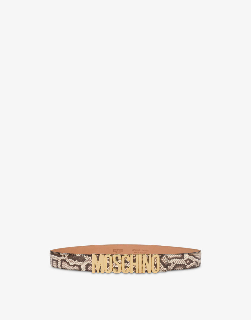LETTERING LOGO PYTHON PRINT BELT 1