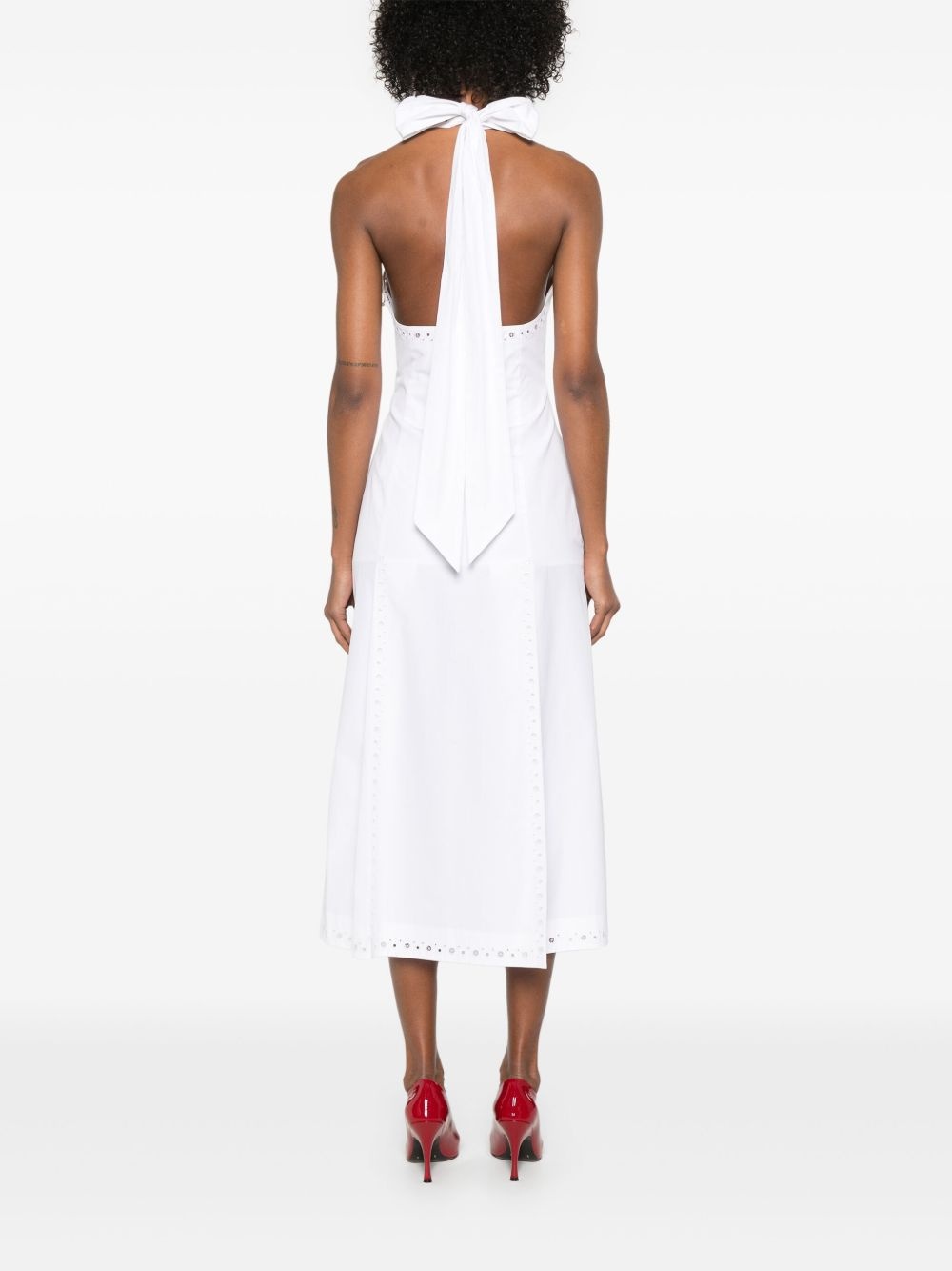 broderie-anglaise midi dress - 4