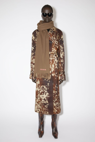 Acne Studios Fringe wool scarf – Narrow - Caramel brown outlook