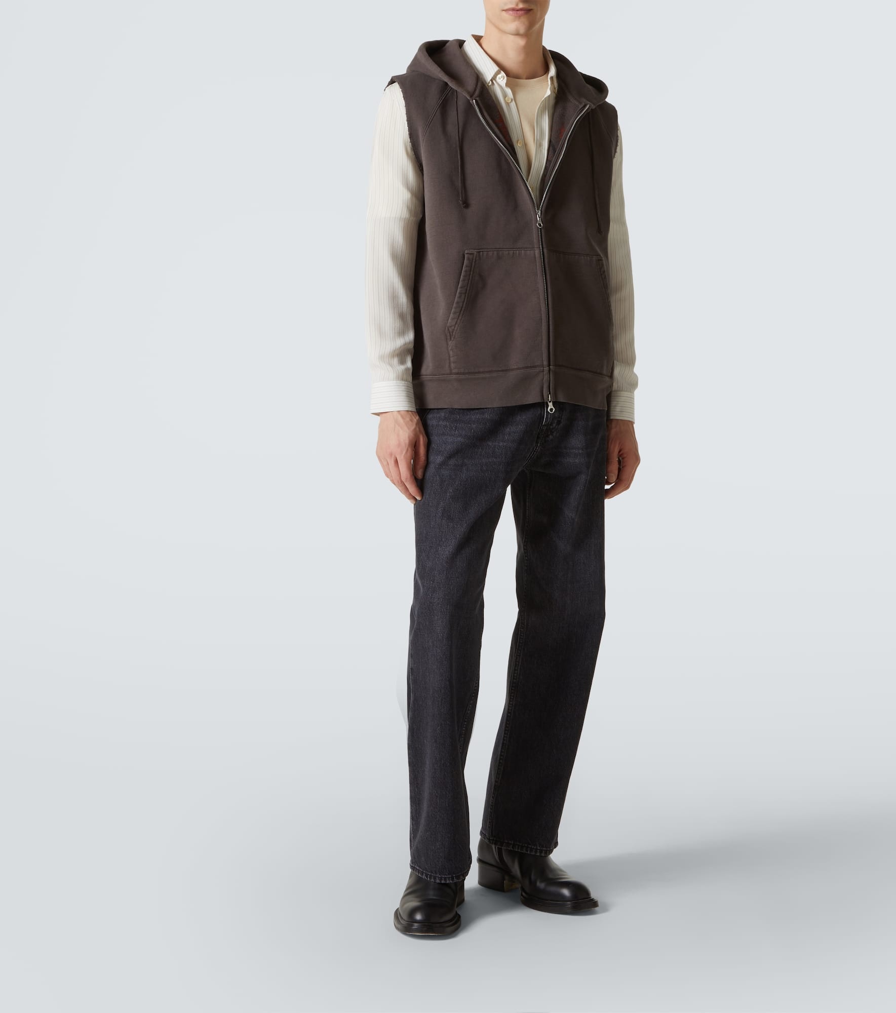 【関税込み】OUR LEGACY ブラウン Motor ベスト フーディ Our Legacy Motor Hood Vest French Sun Fade Hefty Fleece