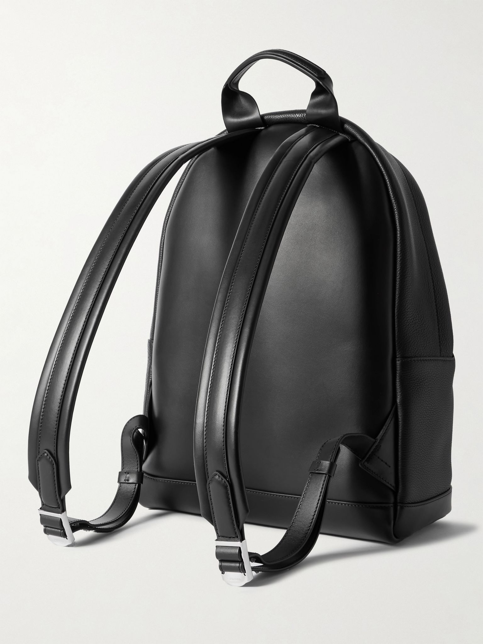 Buckley Full-Grain Leather Backpack Black - 3