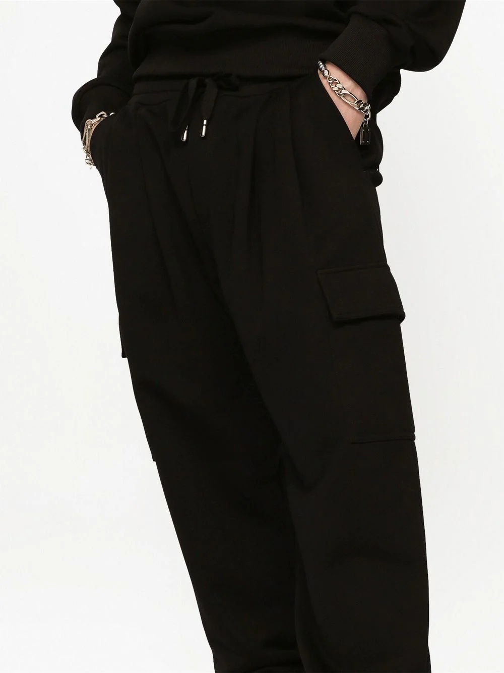 jersey cargo track trousers - 5