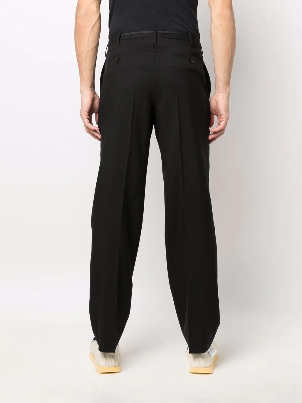 drawstring straight trousers - 4