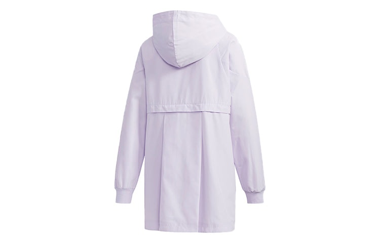 (WMNS) adidas Wb Logo Printing Hooded Jacket Purple FM9258 - 2