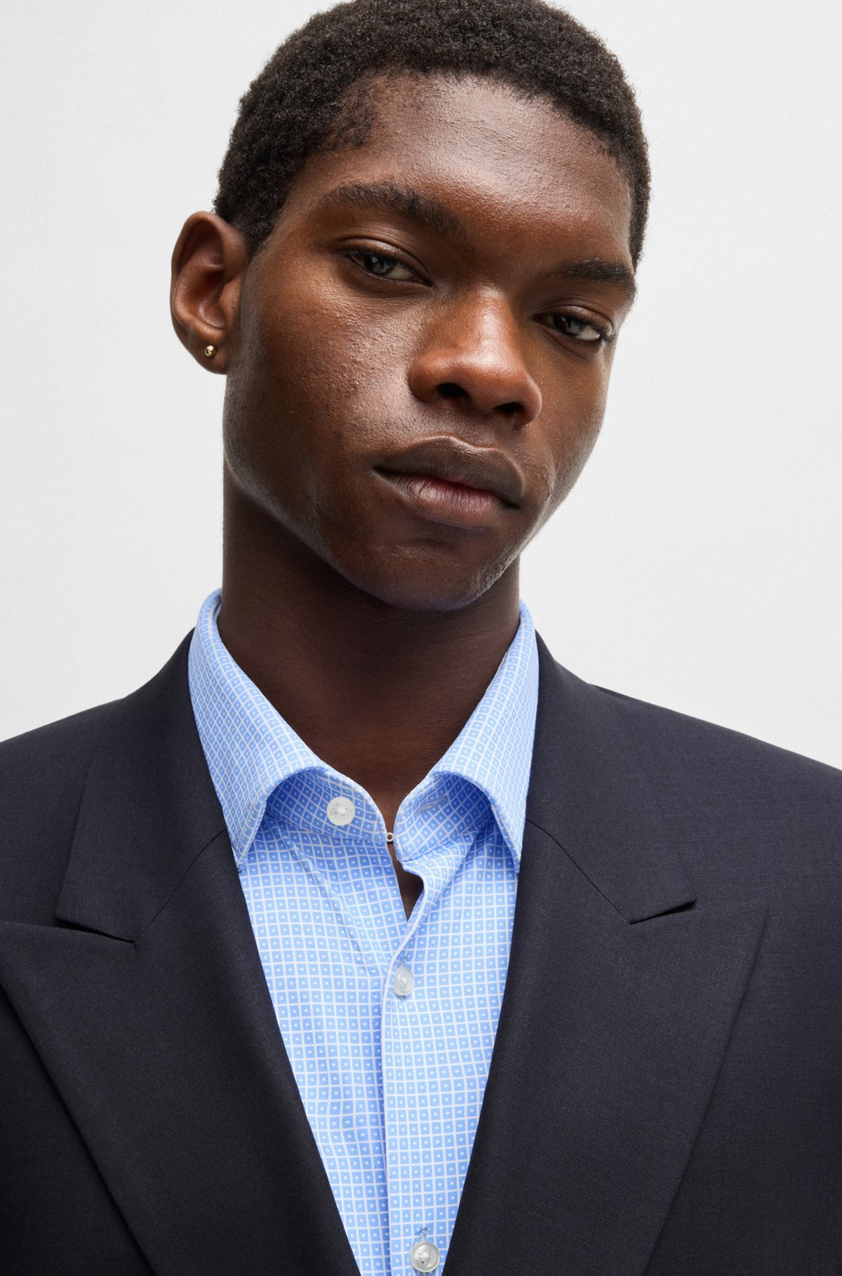 SLIM-FIT JACKET IN WOOL STRETCH POPLIN - 5