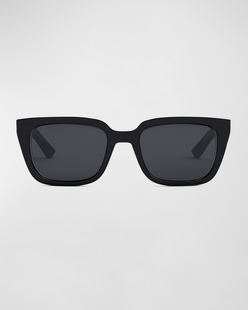 Dior Men's Rubber Logo Square Acetate Sunglasses outlook