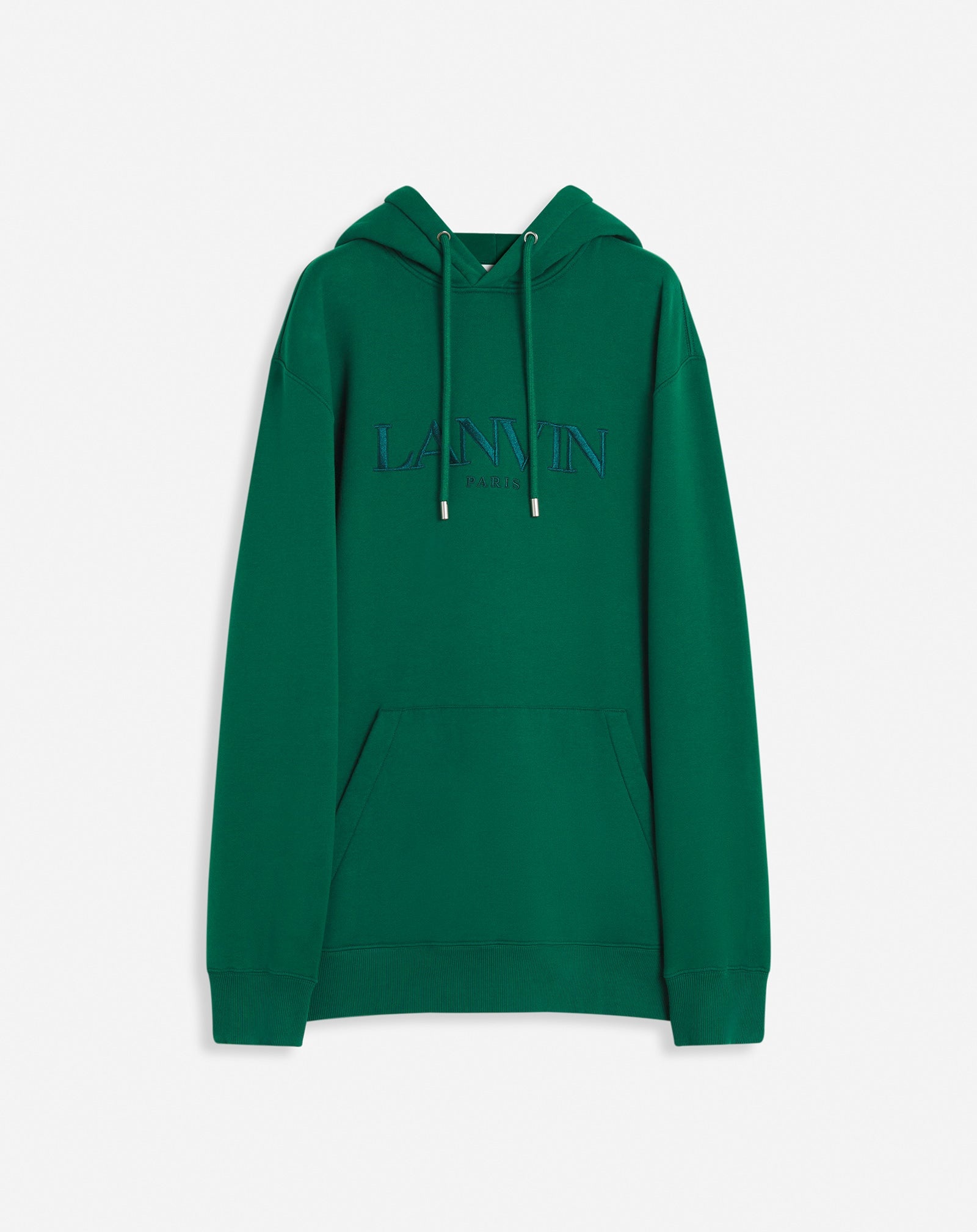 LOOSE-FITTING HOODIE WITH EMBROIDERED LANVIN LOGO - 1