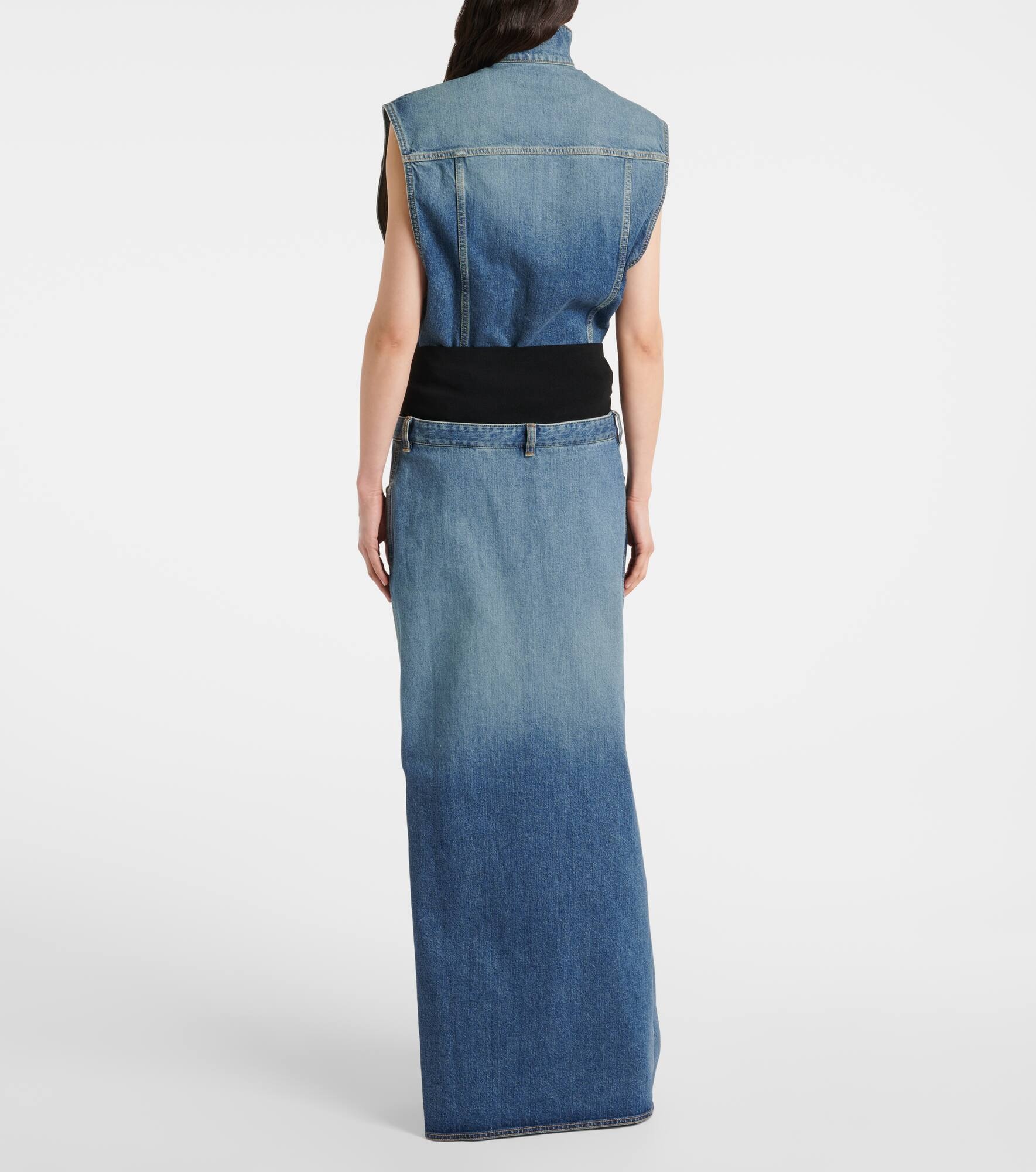 Denim maxi skirt - 3