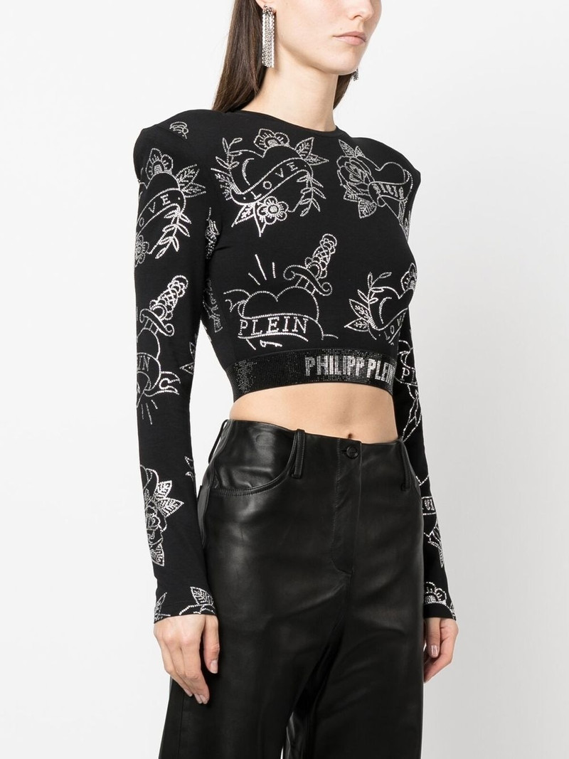 crystal-embellished long-sleeved top 3