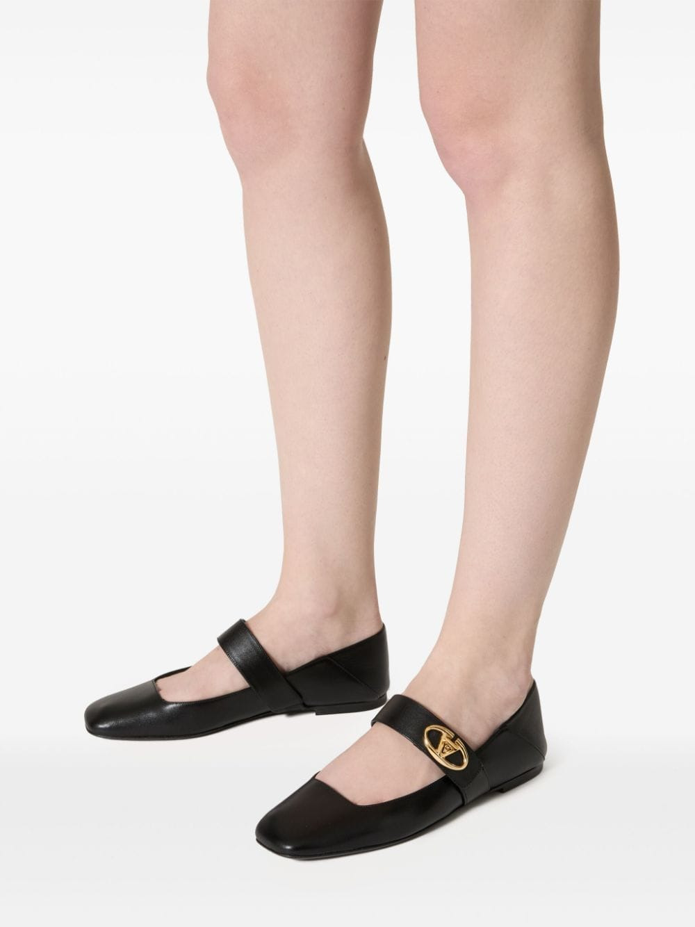 Valentino Garavani Women Ballerina Mary Janes Vlogo Locker - 2