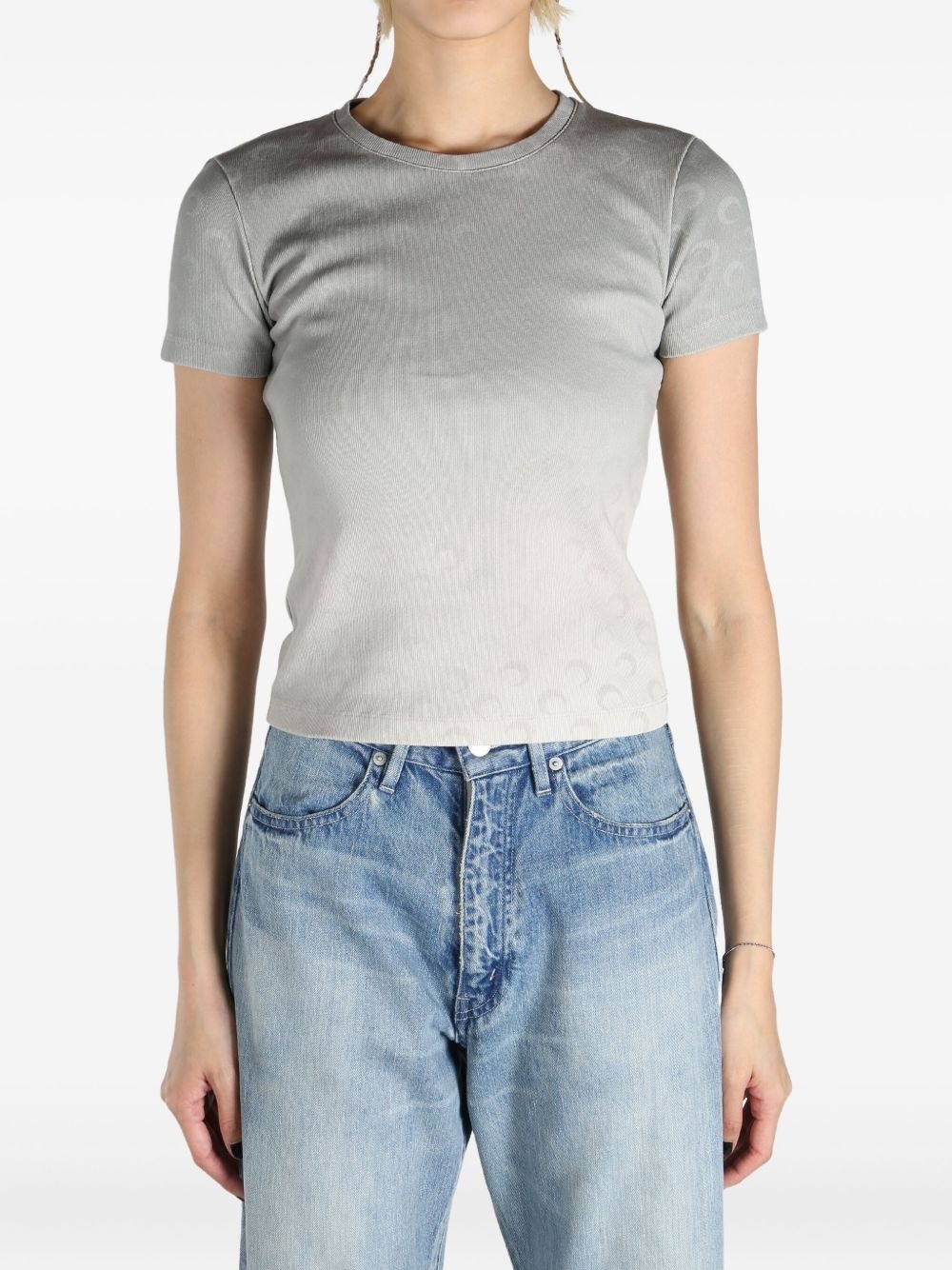 crescent moon-motif t-shirt - 2