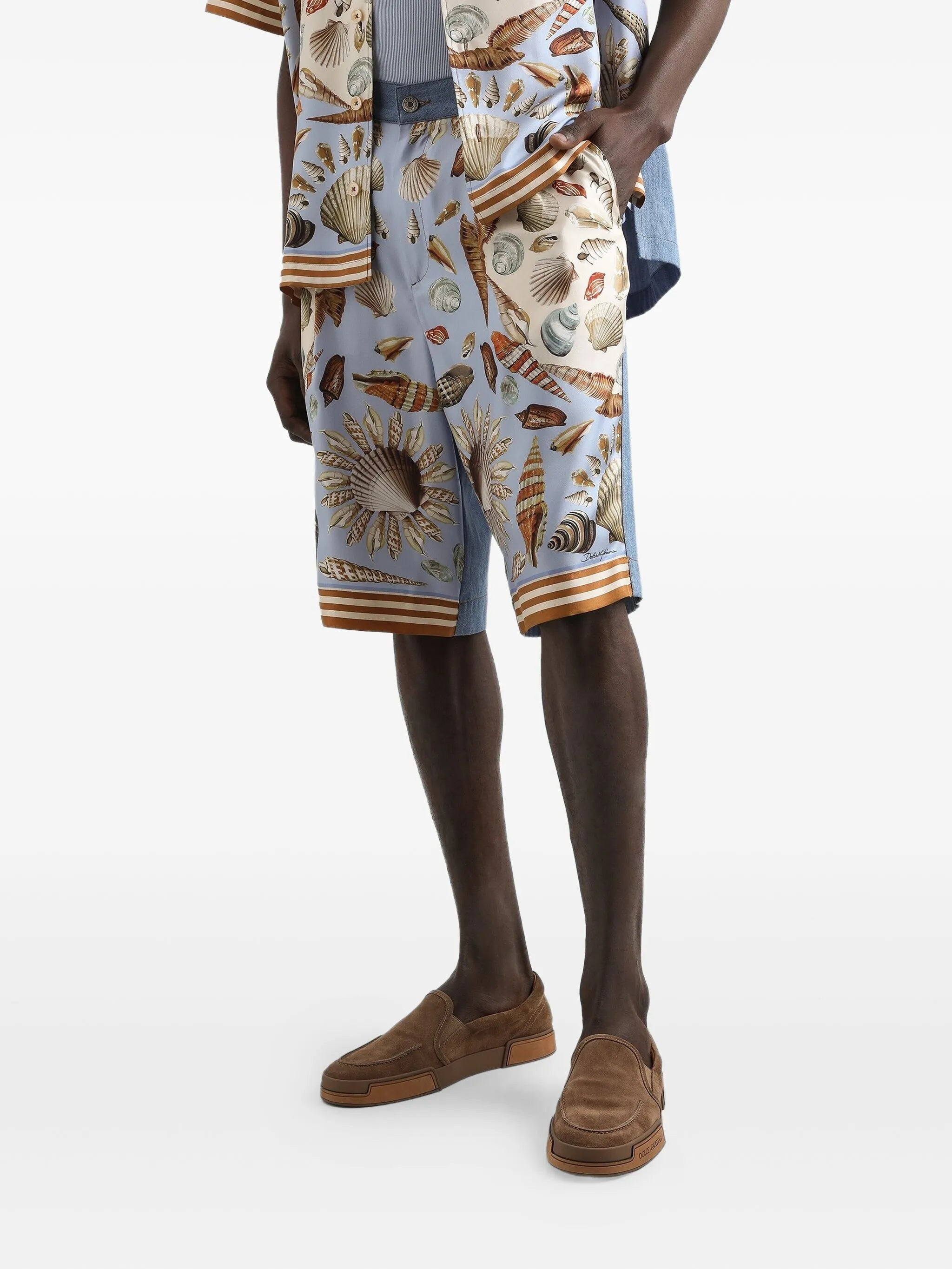 cotton-silk bermuda shorts - 4