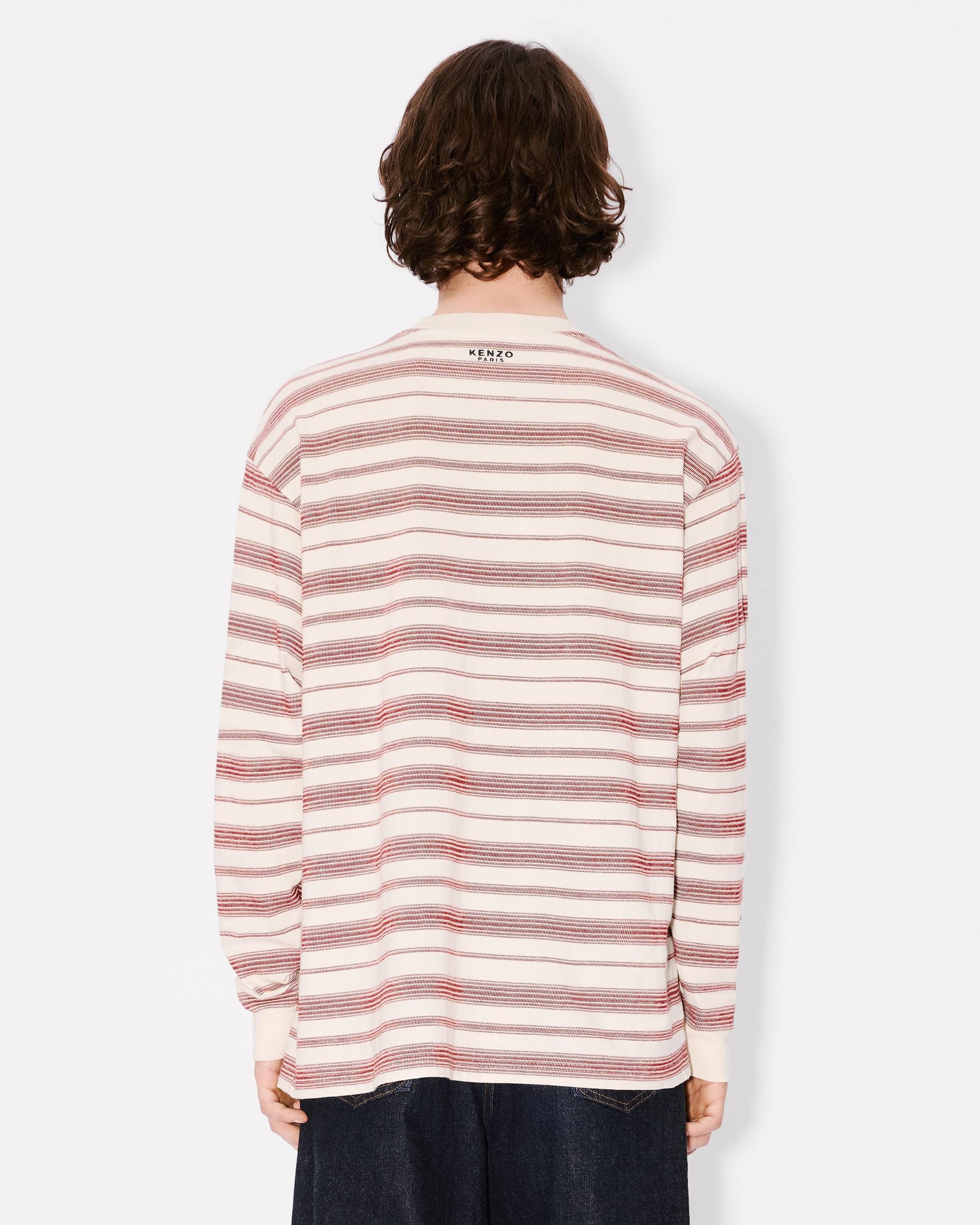 'Boke Flower' striped embroidered T-shirt in cotton - 4