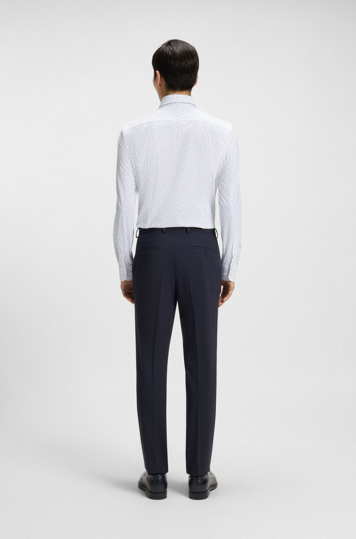 SLIM-FIT SHIRT IN PRINTED PERFORMANCE-STRETCH JERSEY - 5