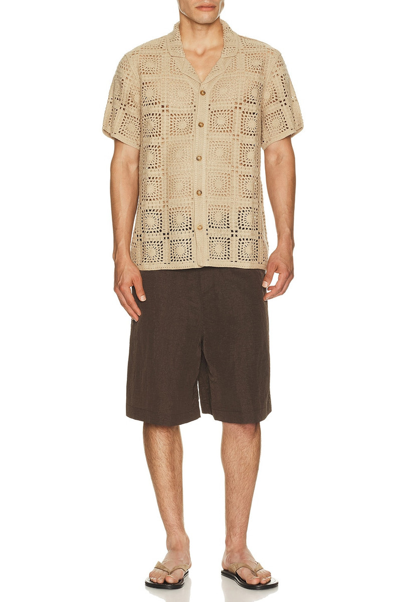 Marine Layer Callum Crochet Button Down Shirt outlook