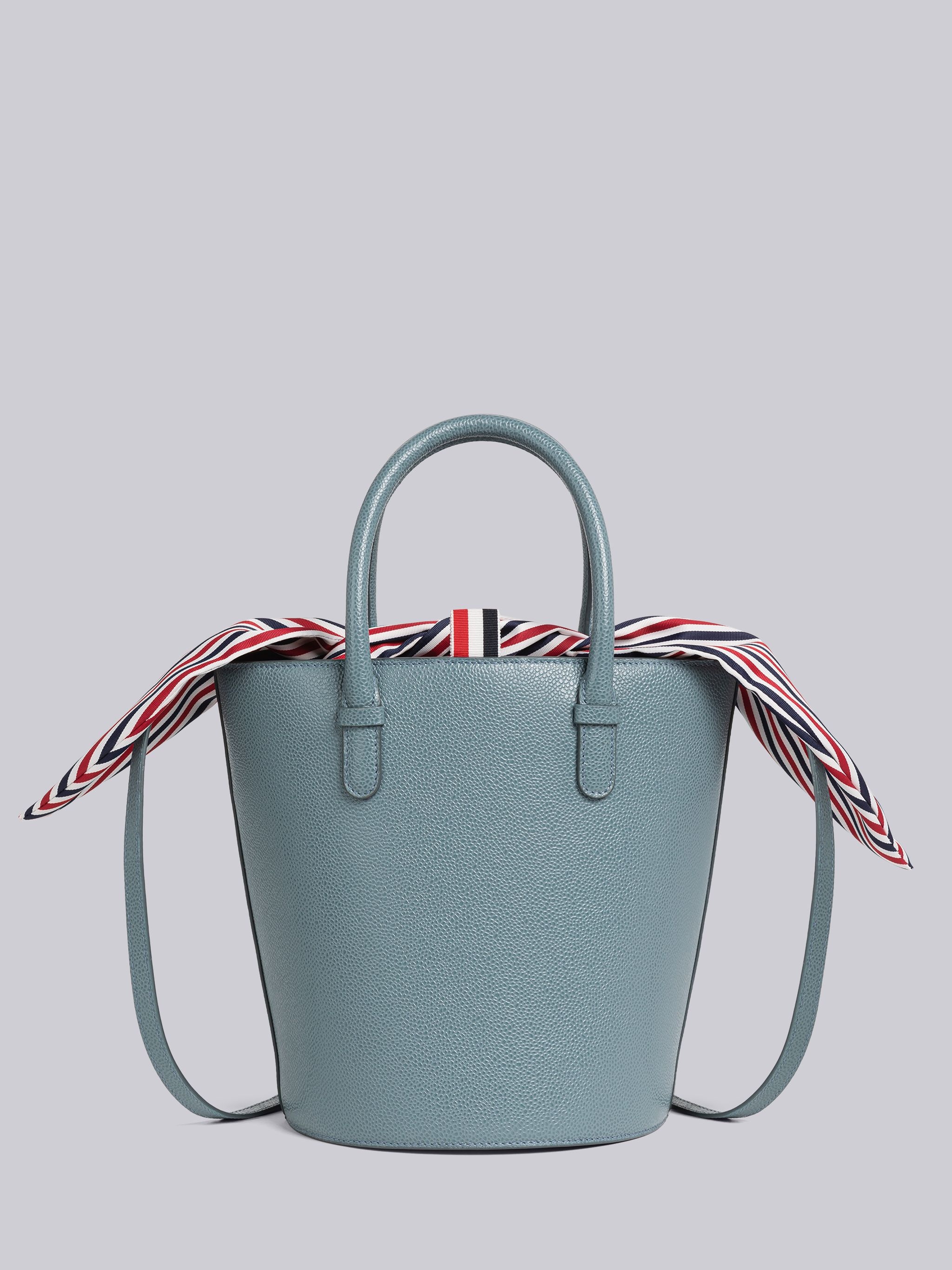 Pebble Grain Leather Bucket Bag - 4