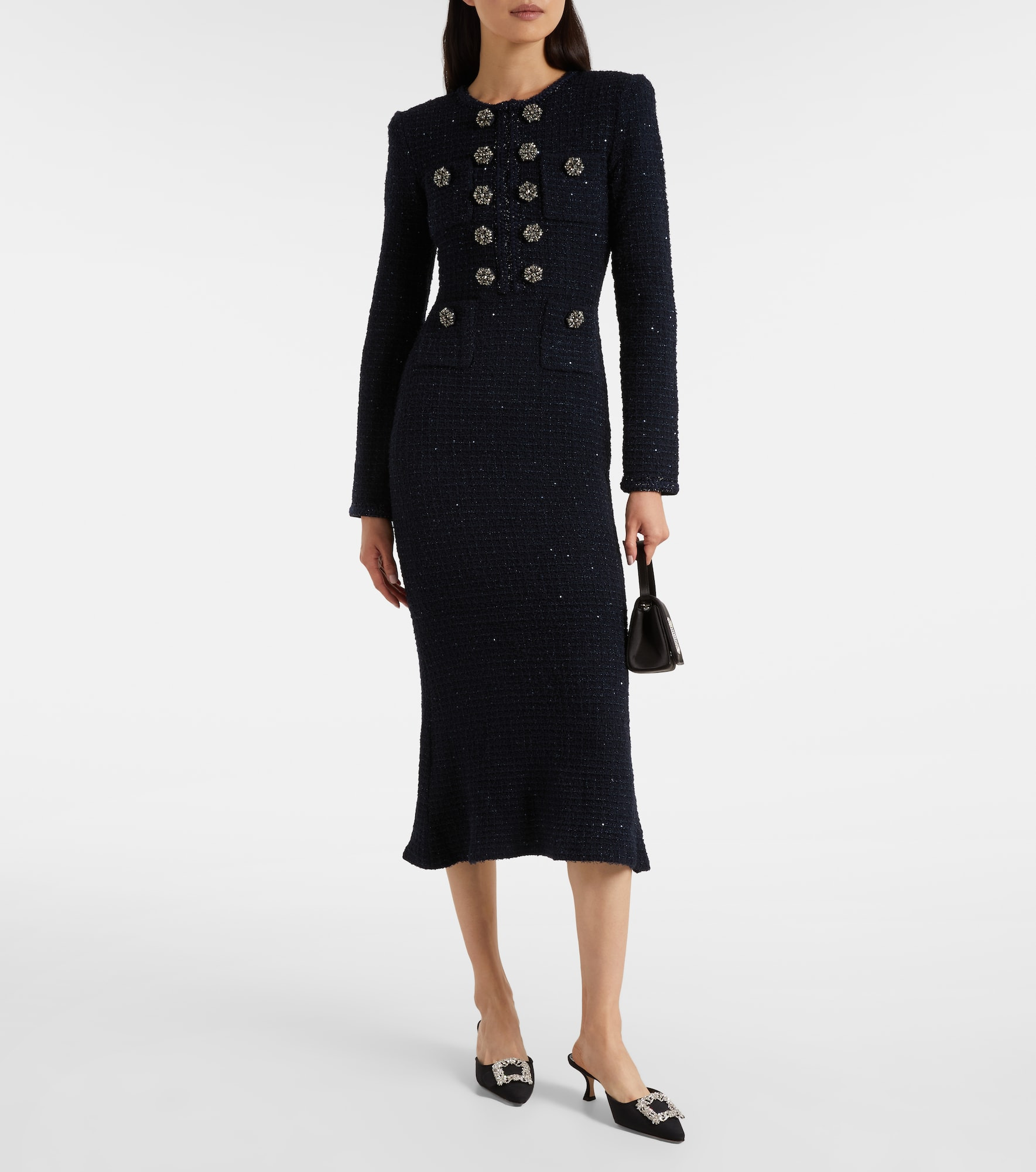 Bouclé midi dress - 2
