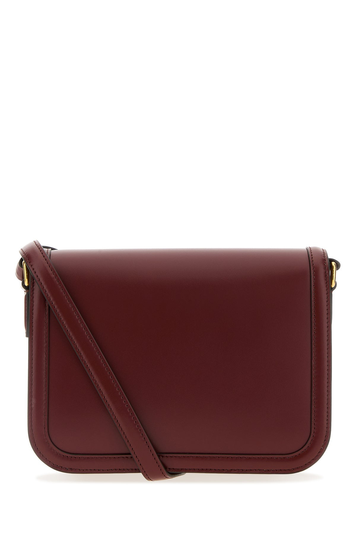 Burgundy leather 9TO5 shoulder bag - 3